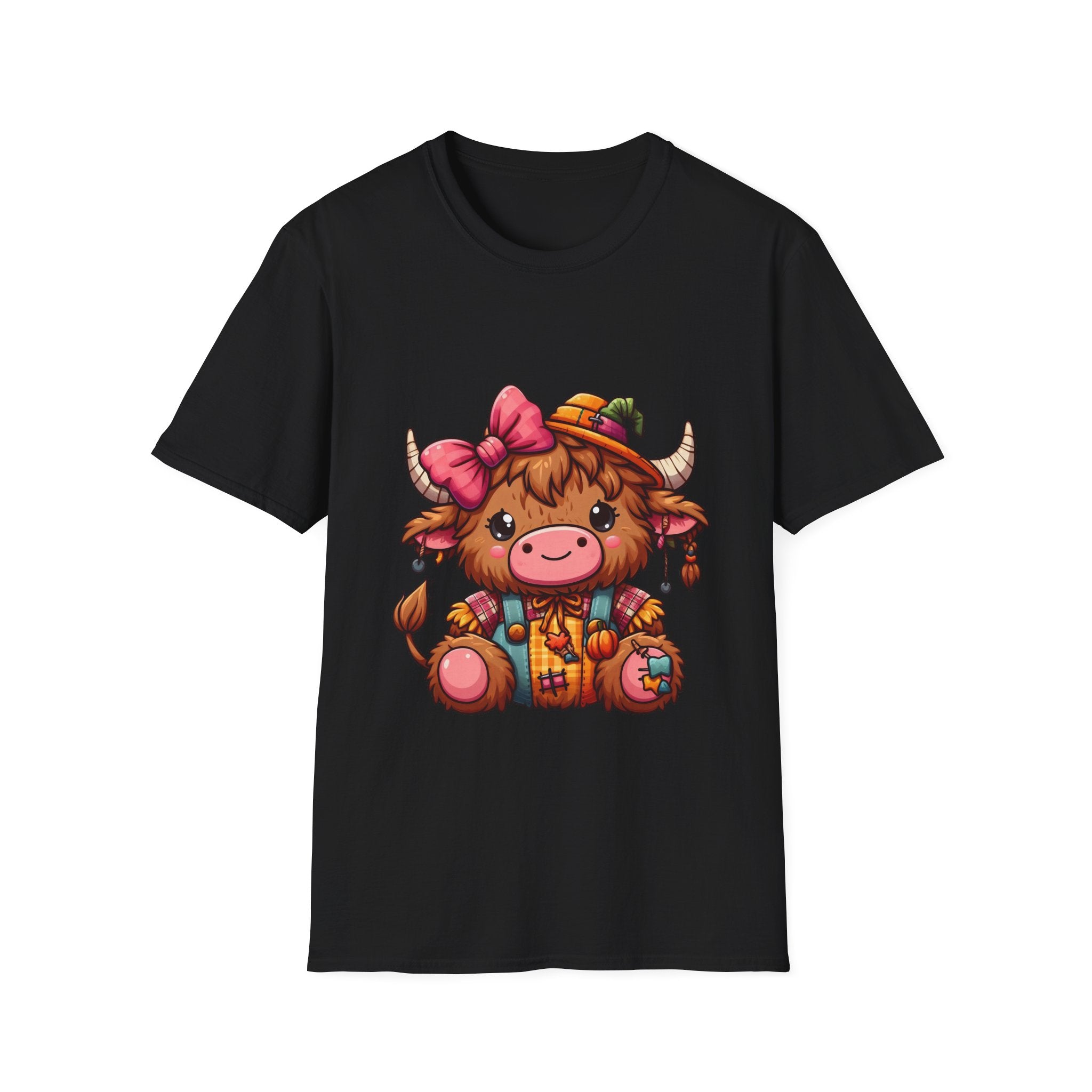 Cute Highland Cow Fall T-Shirt — Pumpkin Patch Baby Highland Cow Graphic Tee
