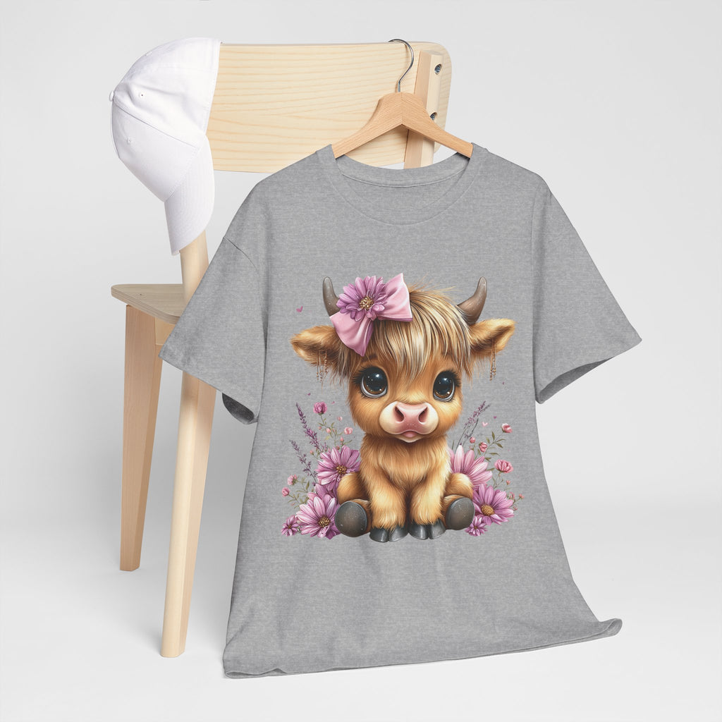 Cute Calf Tee — Adorable Floral Baby Cow Graphic T-Shirt