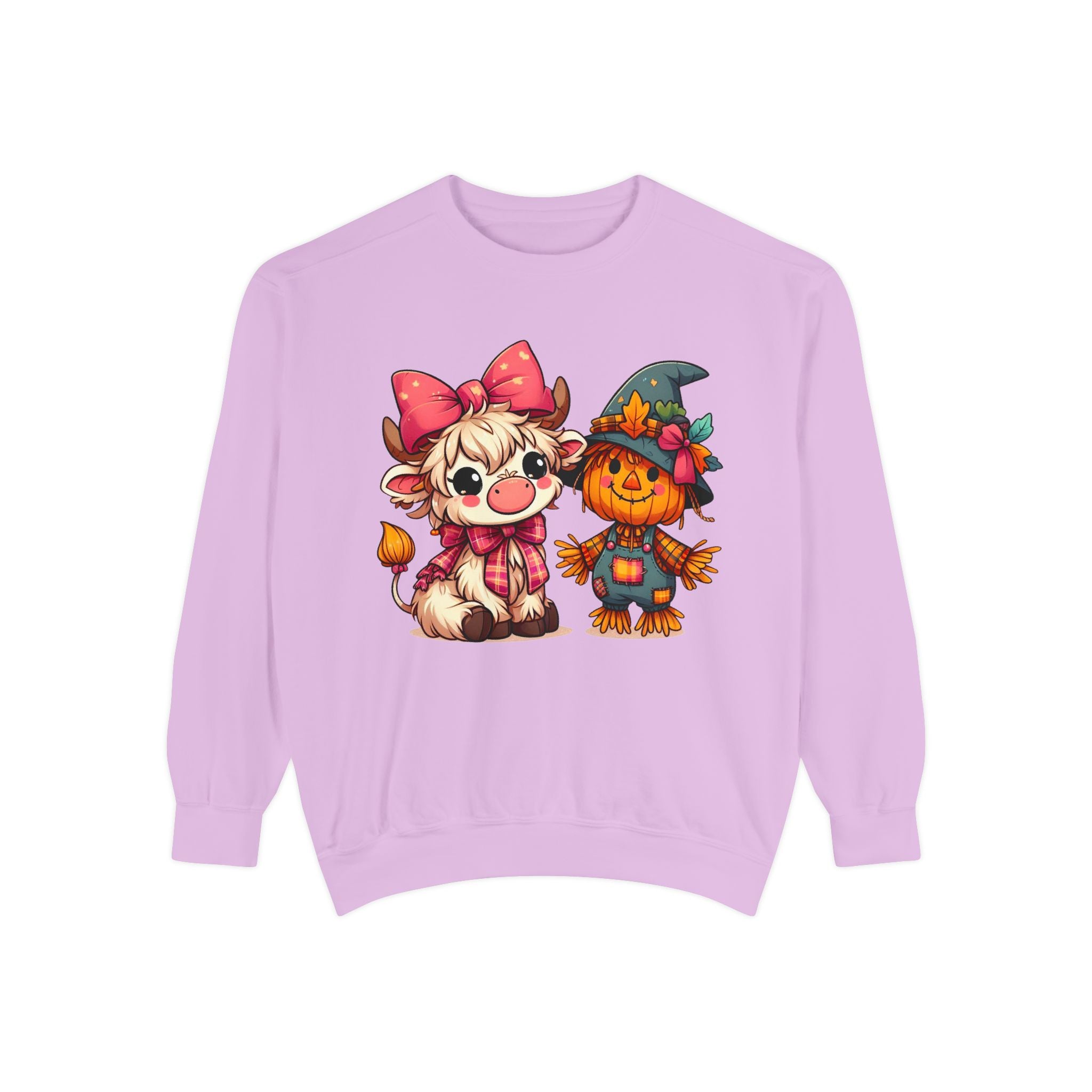 Halloween Cute Scarecrow & Kitty Sweatshirt