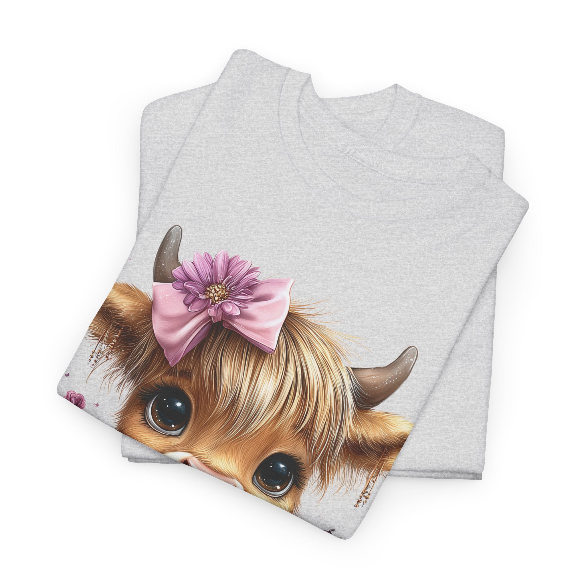Cute Calf Tee — Adorable Floral Baby Cow Graphic T-Shirt