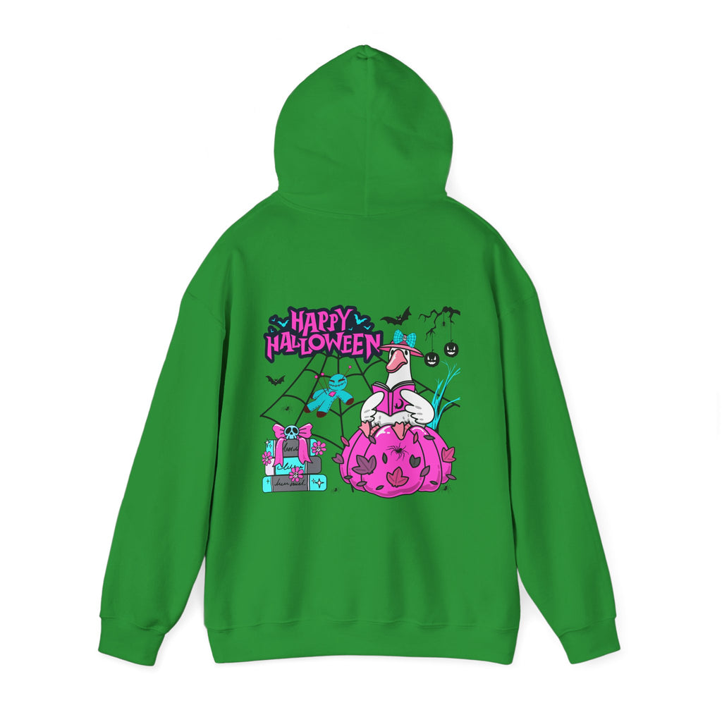 Halloween Kawaii Pumpkin Hoodie — "Happy Halloween" Cute Spooky Graphic