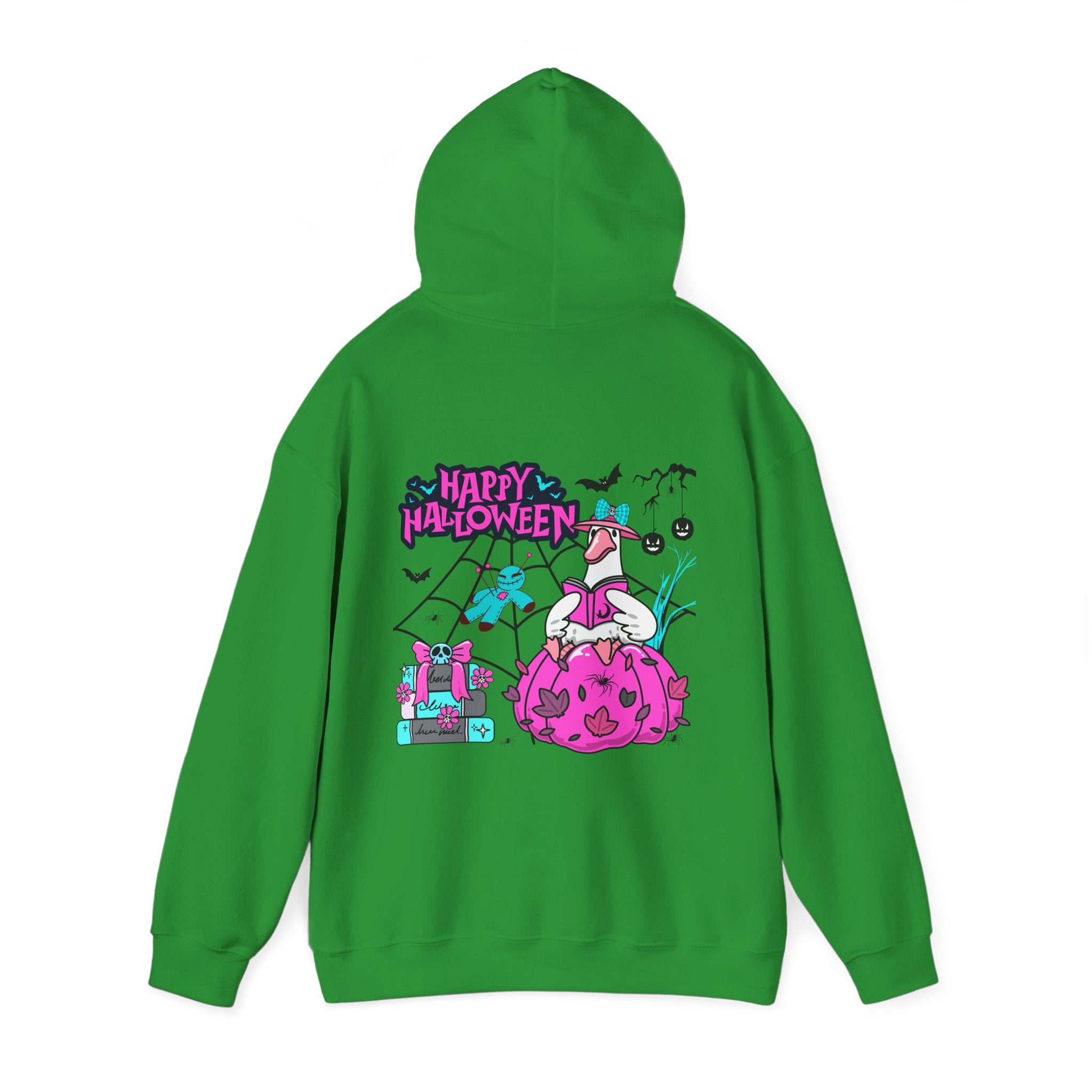 Halloween Kawaii Pumpkin Hoodie — "Happy Halloween" Cute Spooky Graphic