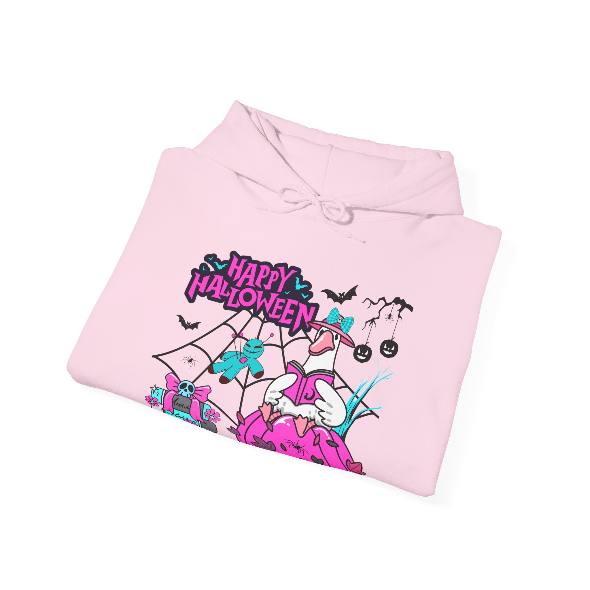 Halloween Kawaii Pumpkin Hoodie — "Happy Halloween" Cute Spooky Graphic
