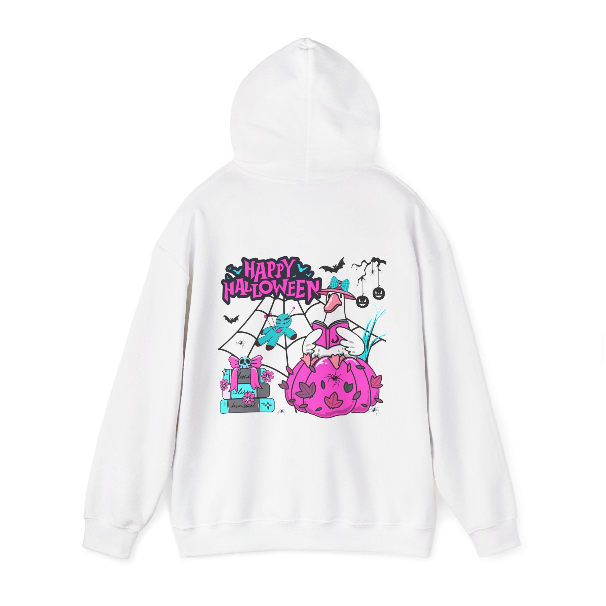 Halloween Kawaii Pumpkin Hoodie — "Happy Halloween" Cute Spooky Graphic