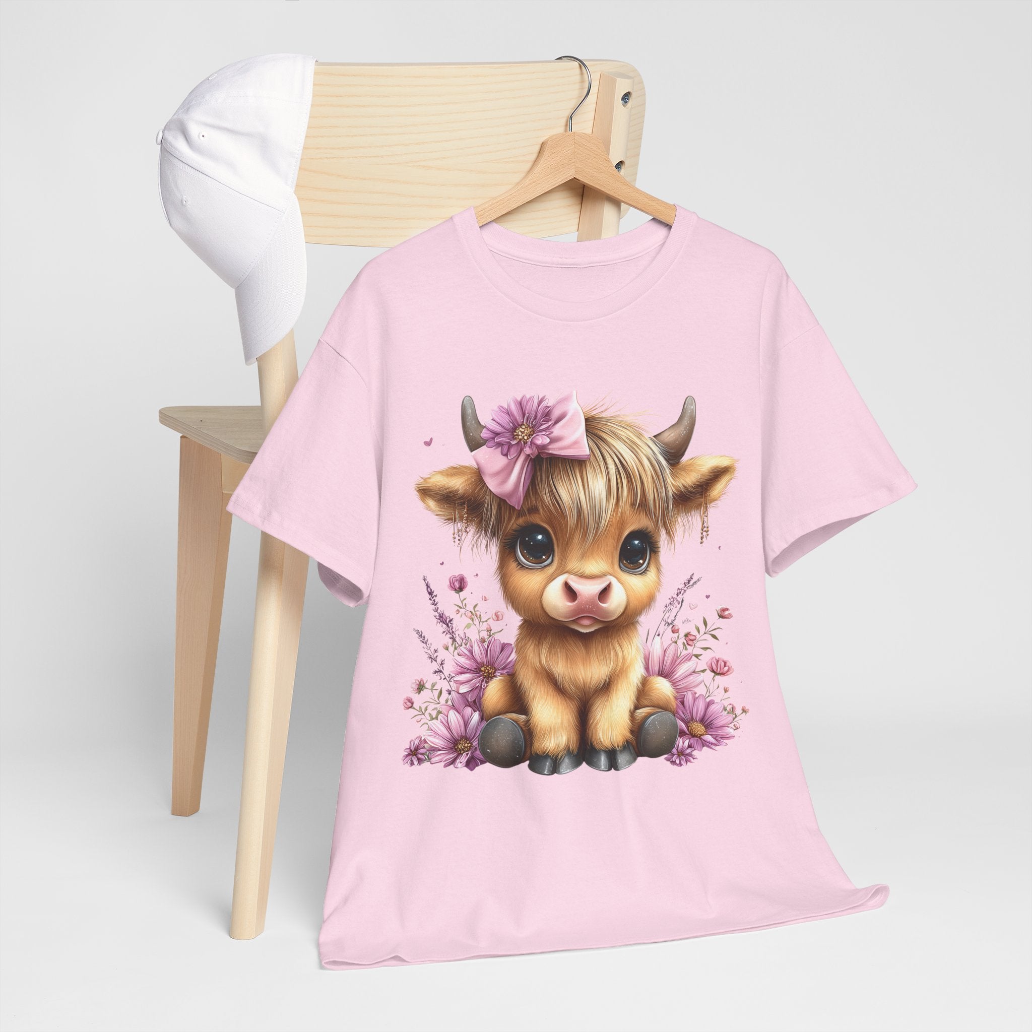 Cute Calf Tee — Adorable Floral Baby Cow Graphic T-Shirt