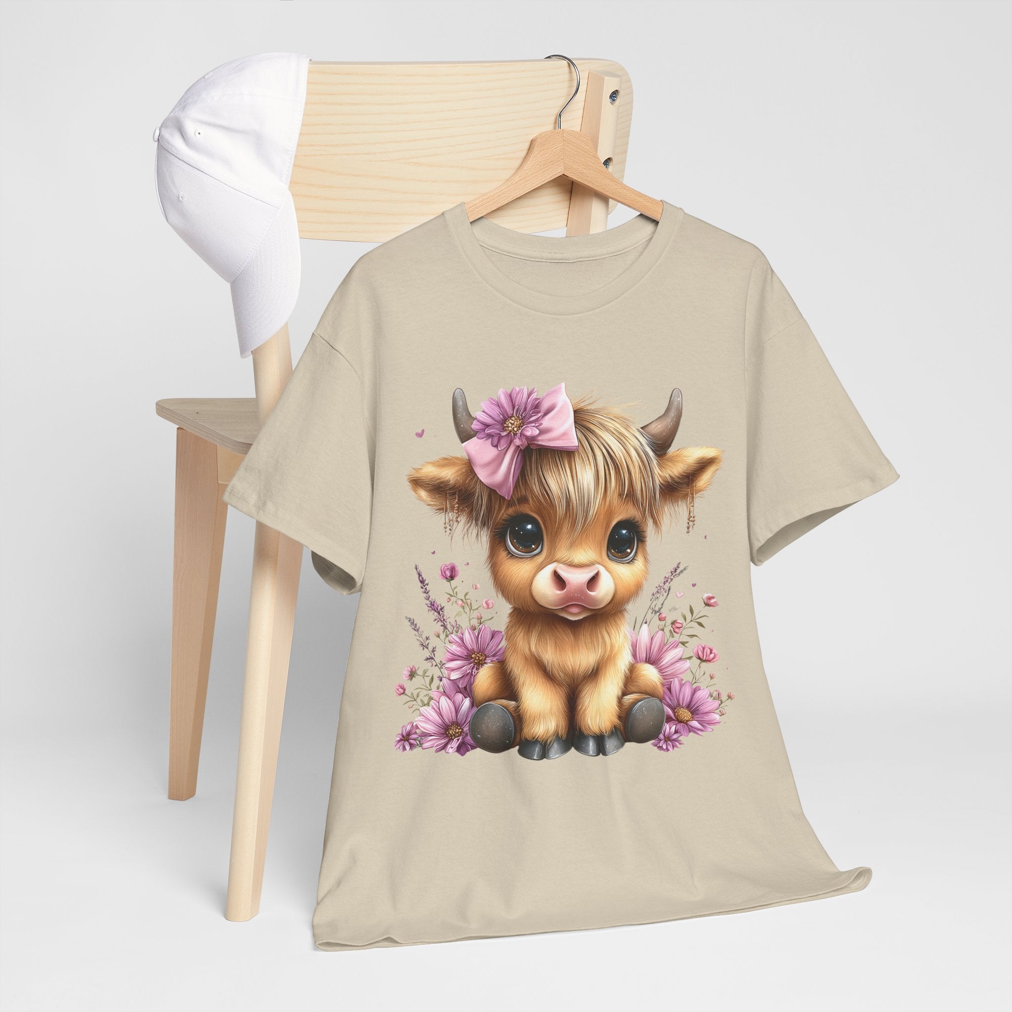 Cute Calf Tee — Adorable Floral Baby Cow Graphic T-Shirt