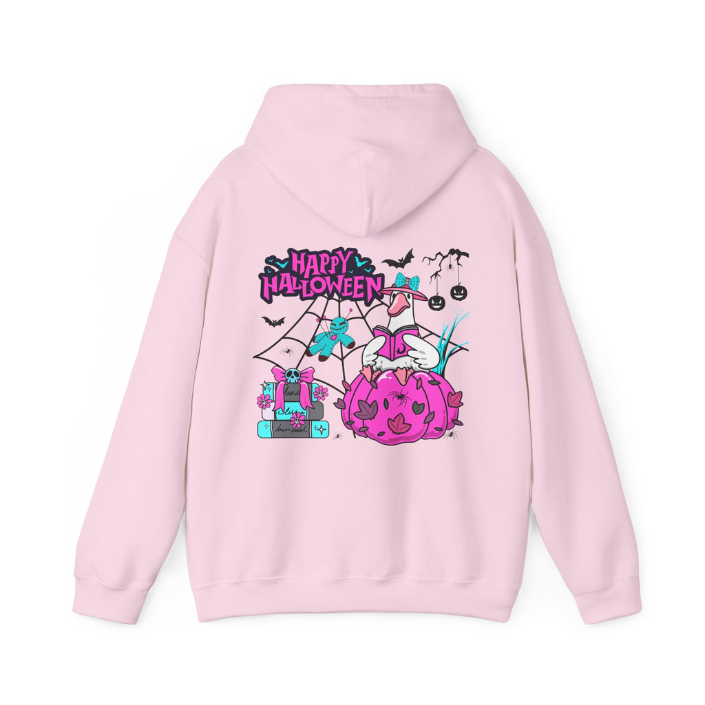 Halloween Kawaii Pumpkin Hoodie — "Happy Halloween" Cute Spooky Graphic