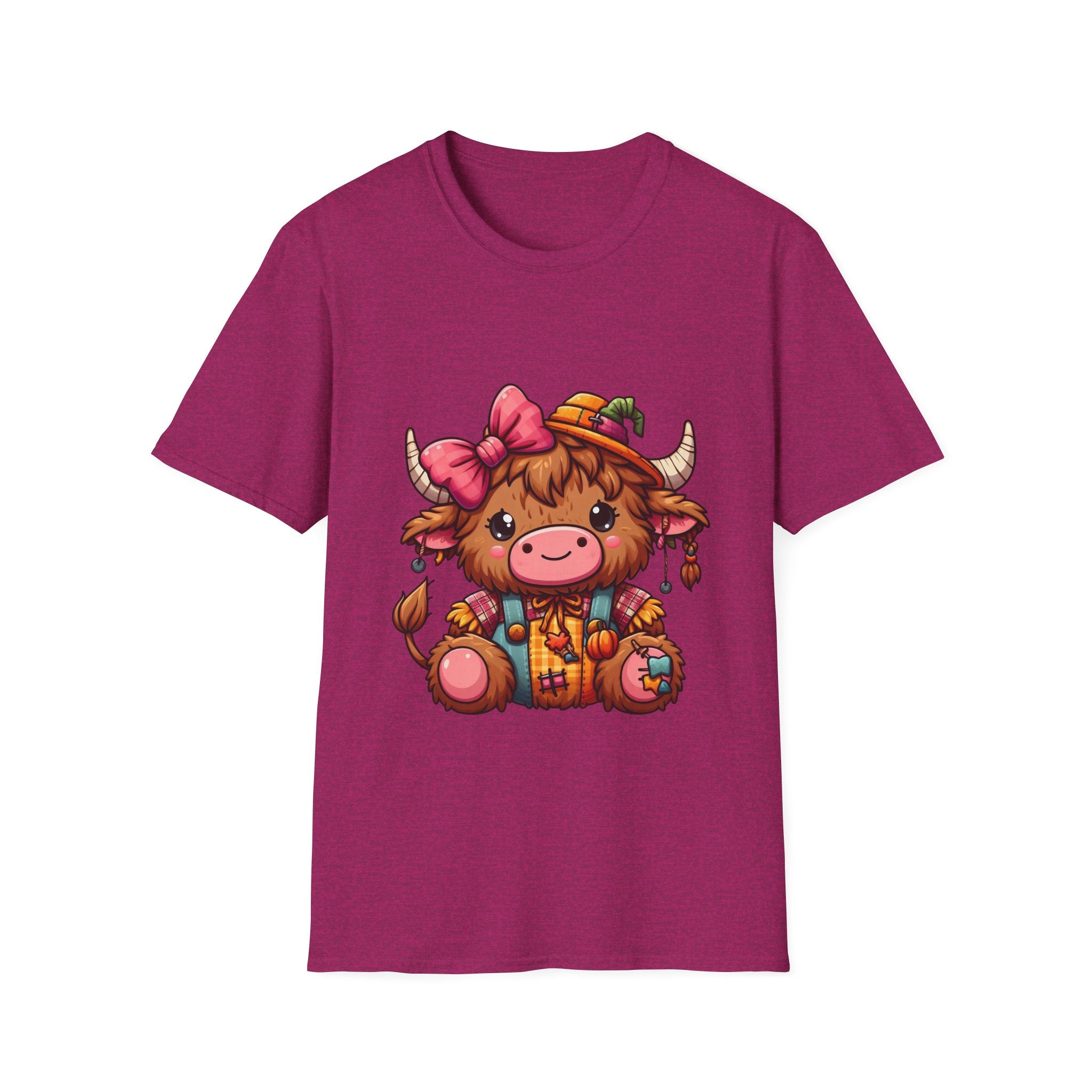 Cute Highland Cow Fall T-Shirt — Pumpkin Patch Baby Highland Cow Graphic Tee