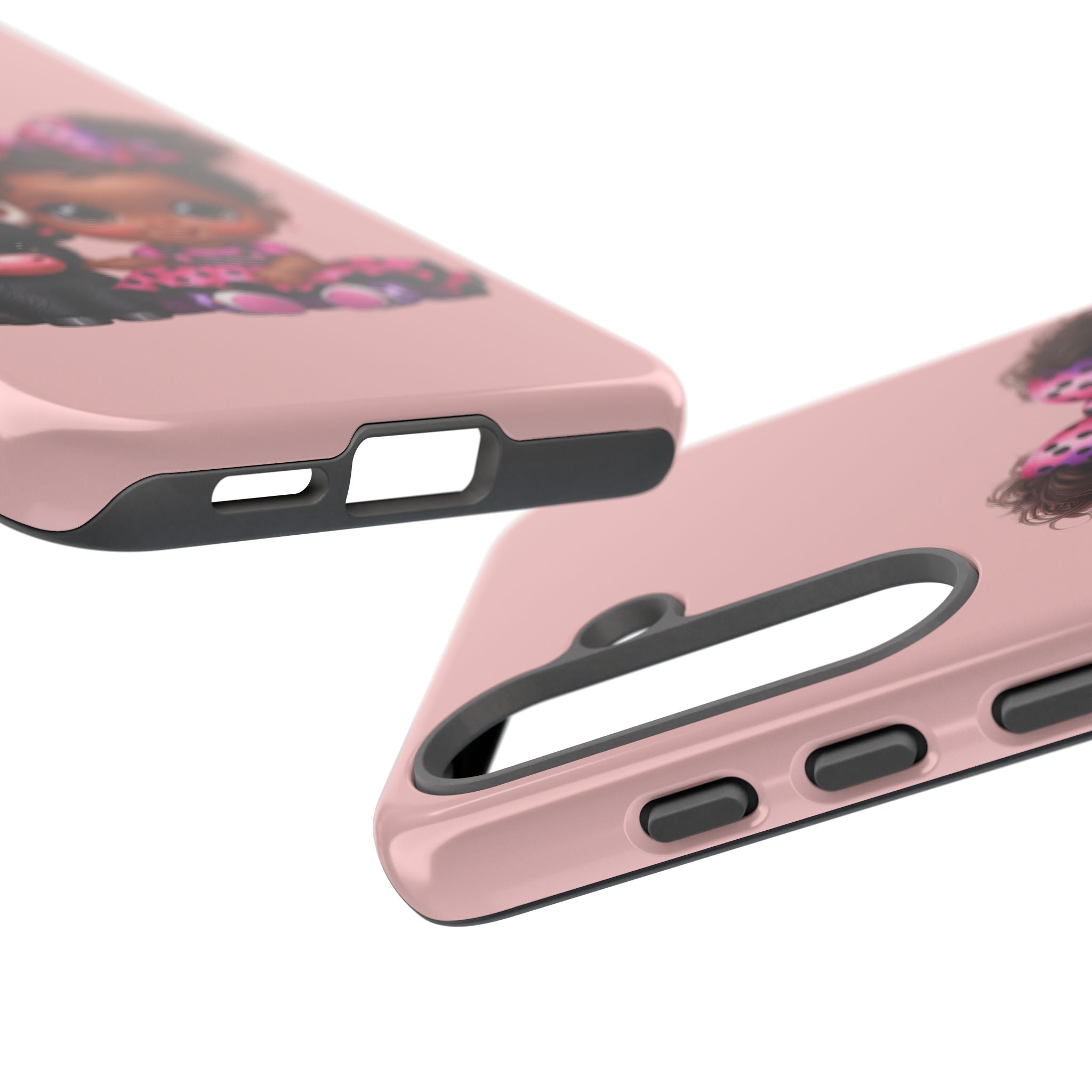 Cute Baby Girl with Plush Cow Phone Case