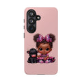 Cute Baby Girl with Plush Cow Phone Case