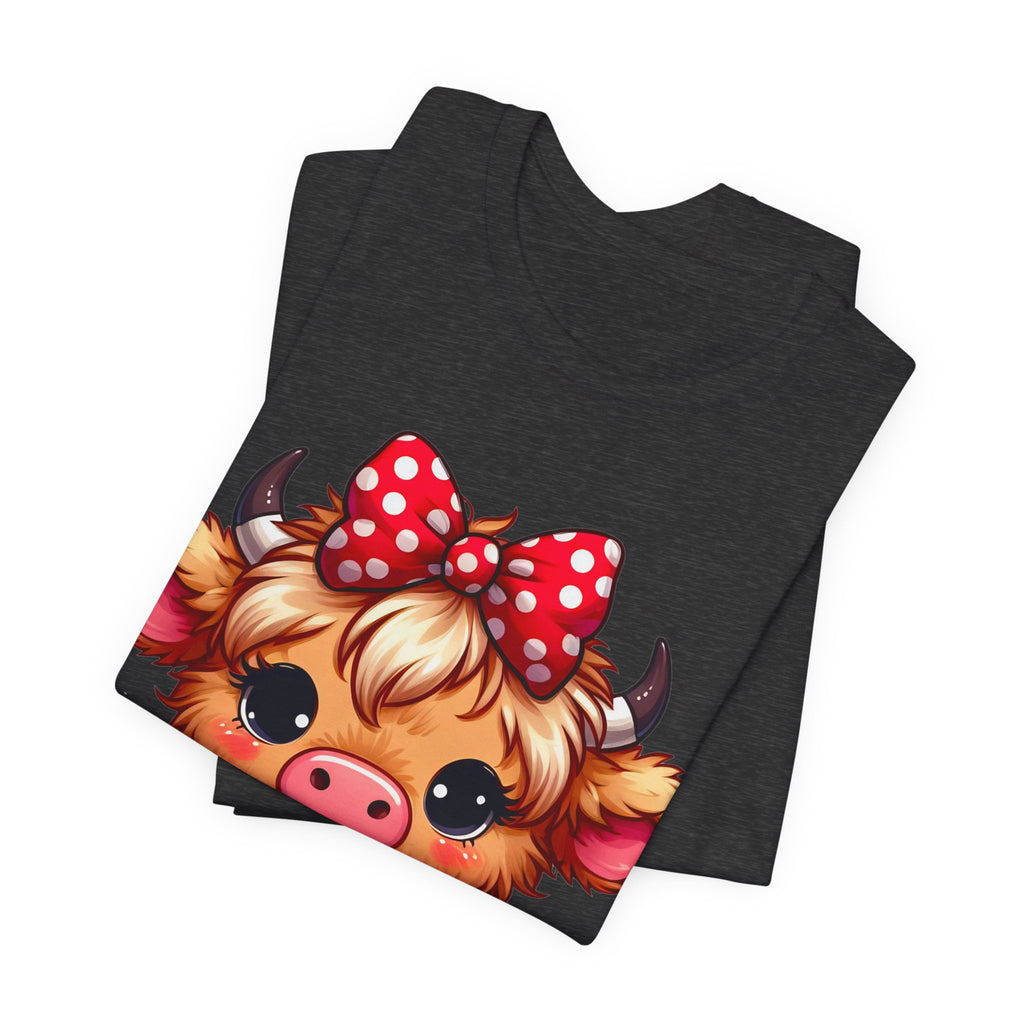 Cow Cute Tee — Cozy Cow with Coffee Graphic T-Shirt