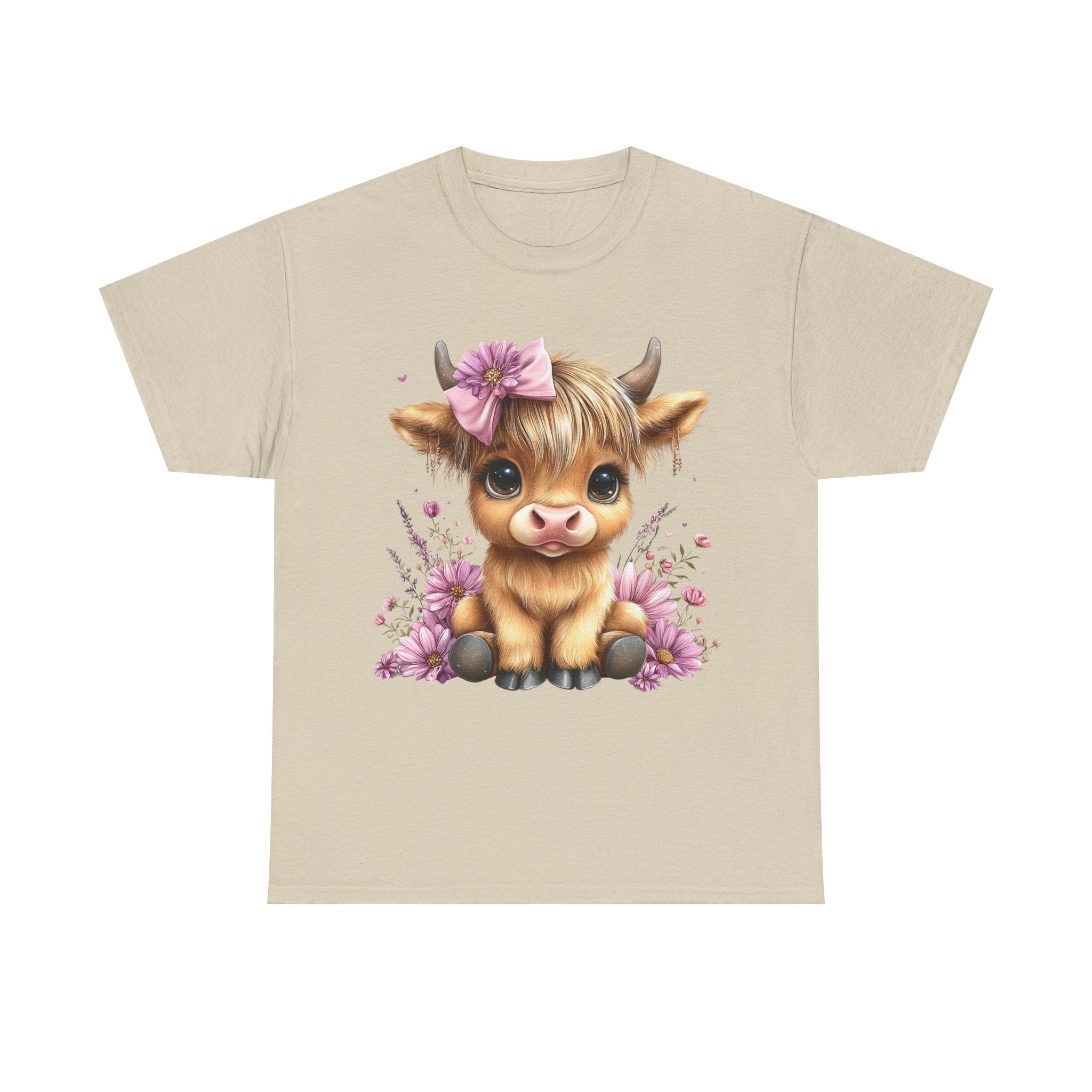 Cute Calf Tee — Adorable Floral Baby Cow Graphic T-Shirt