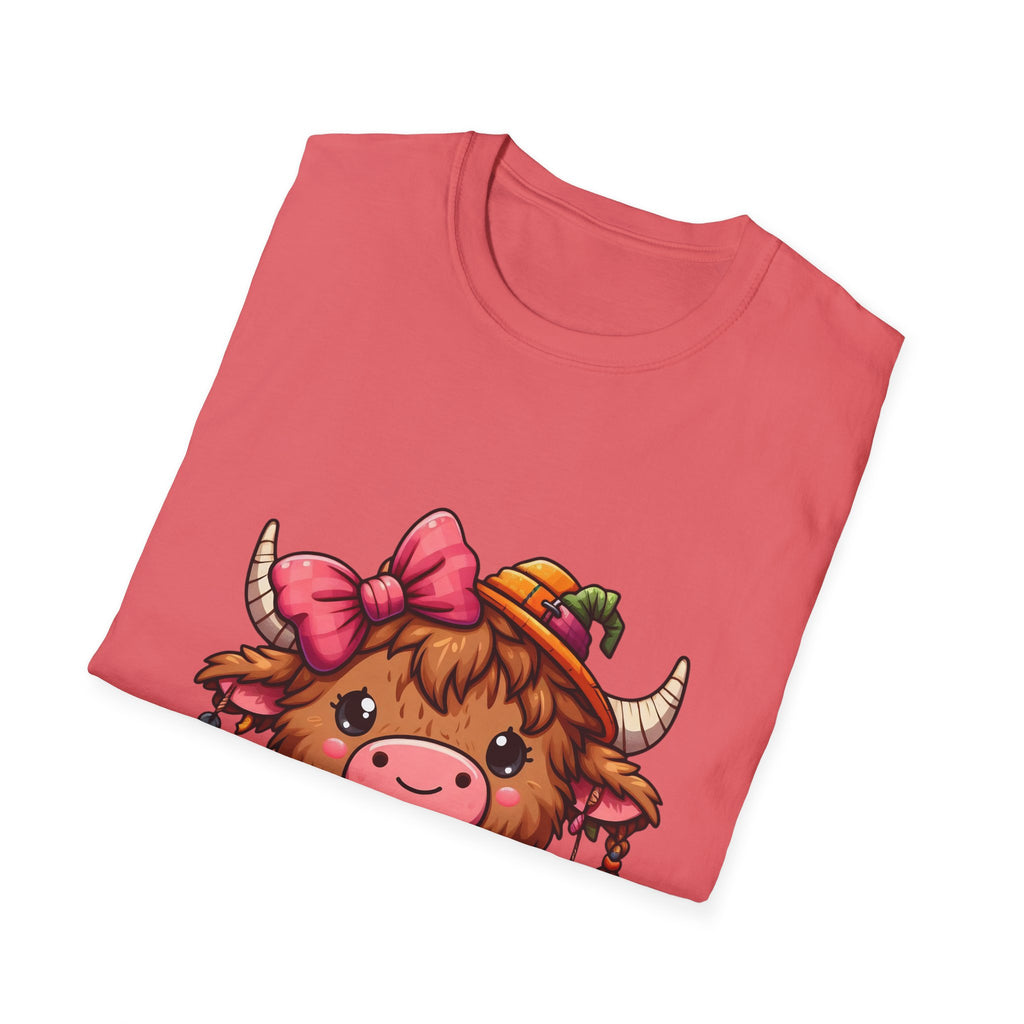 Cute Highland Cow Fall T-Shirt — Pumpkin Patch Baby Highland Cow Graphic Tee