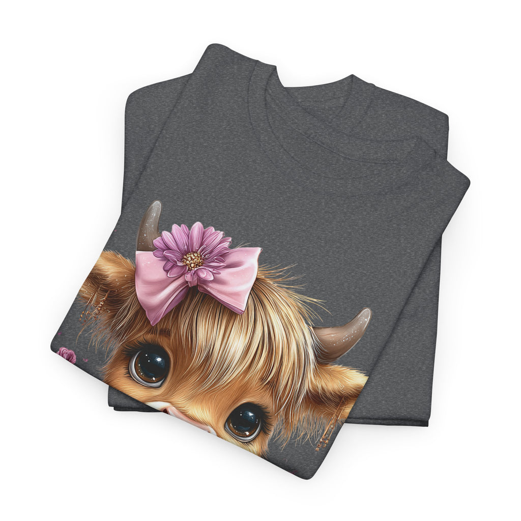 Cute Calf Tee — Adorable Floral Baby Cow Graphic T-Shirt