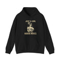 Hoodie — "Just a Girl Who Loves Horror Movies" Cute Gothic Horror Movie Lover Pullover