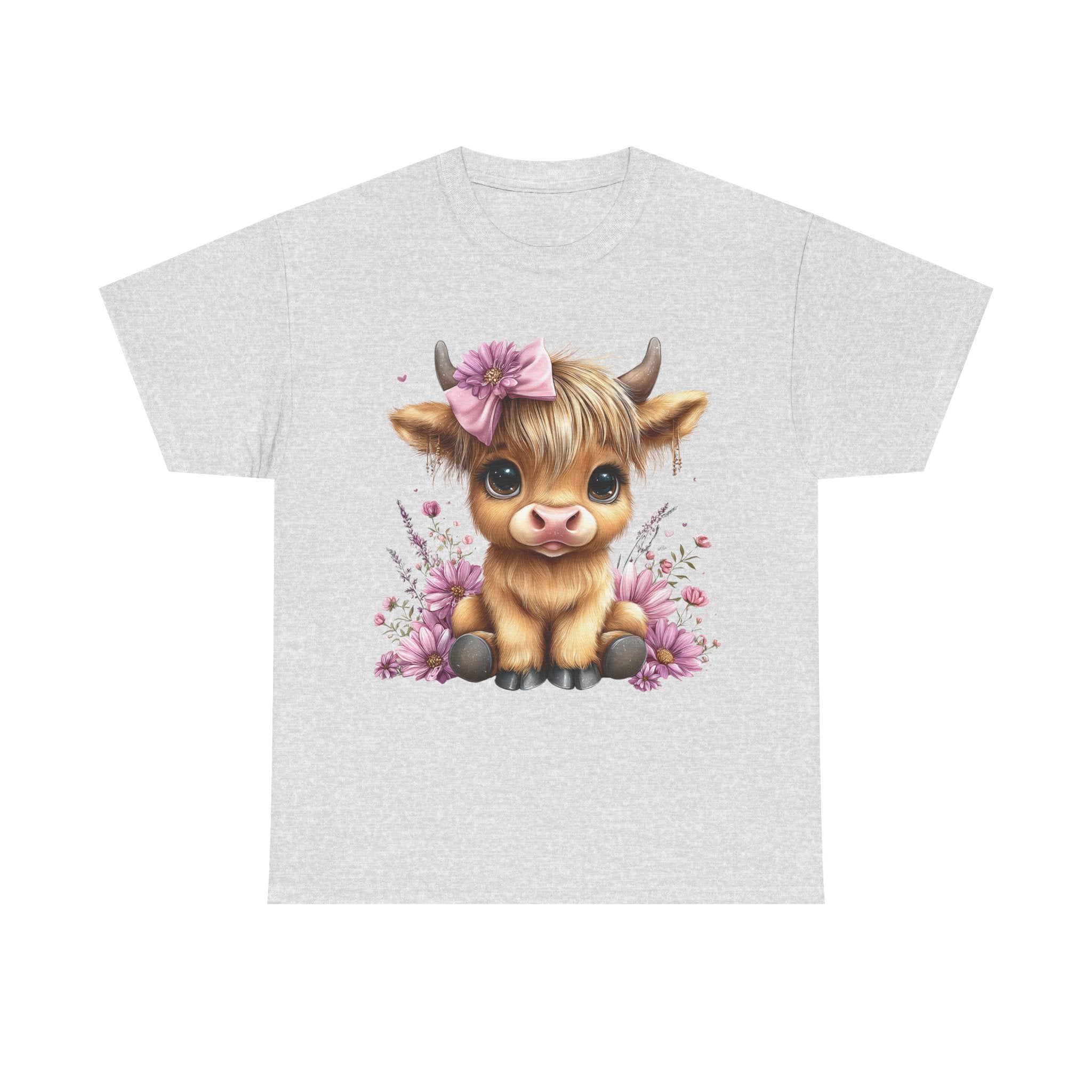 Cute Calf Tee — Adorable Floral Baby Cow Graphic T-Shirt