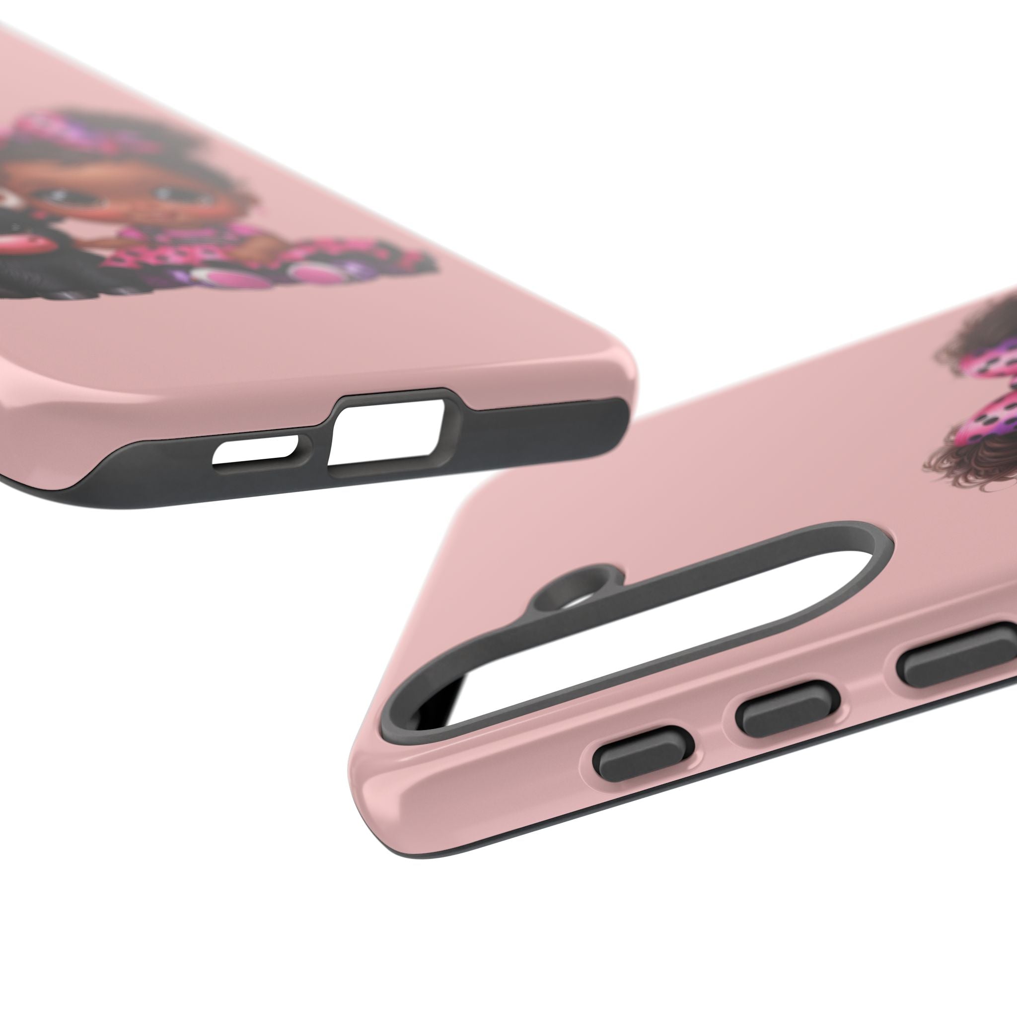 Cute Baby Girl with Plush Cow Phone Case