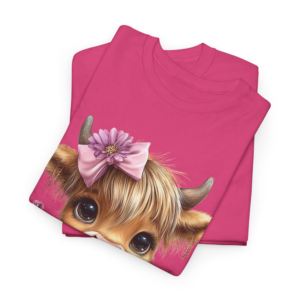 Cute Calf Tee — Adorable Floral Baby Cow Graphic T-Shirt