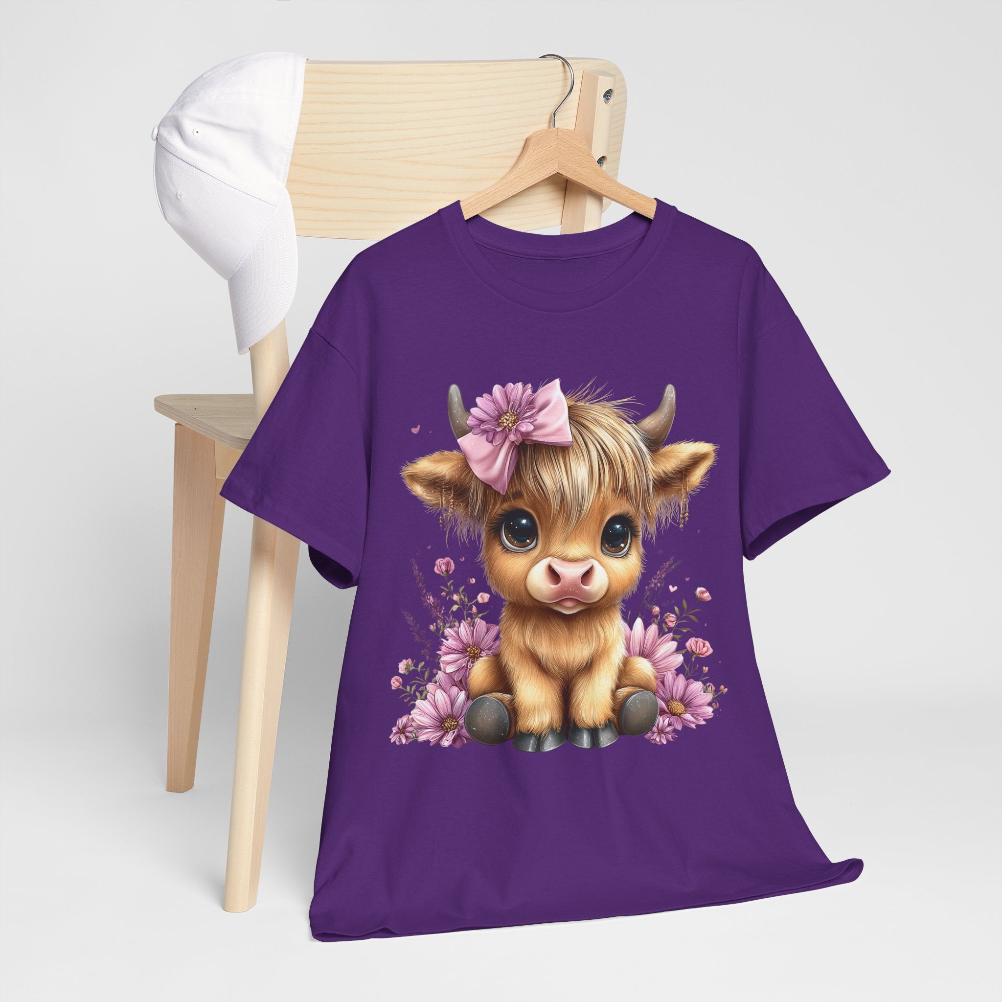 Cute Calf Tee — Adorable Floral Baby Cow Graphic T-Shirt