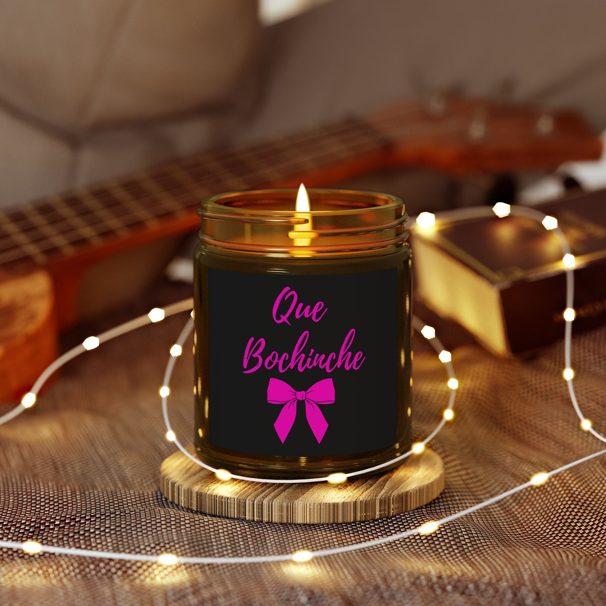 Scented Candle — Coconut Apricot Wax "Que Bochinche" (4oz, 9oz)