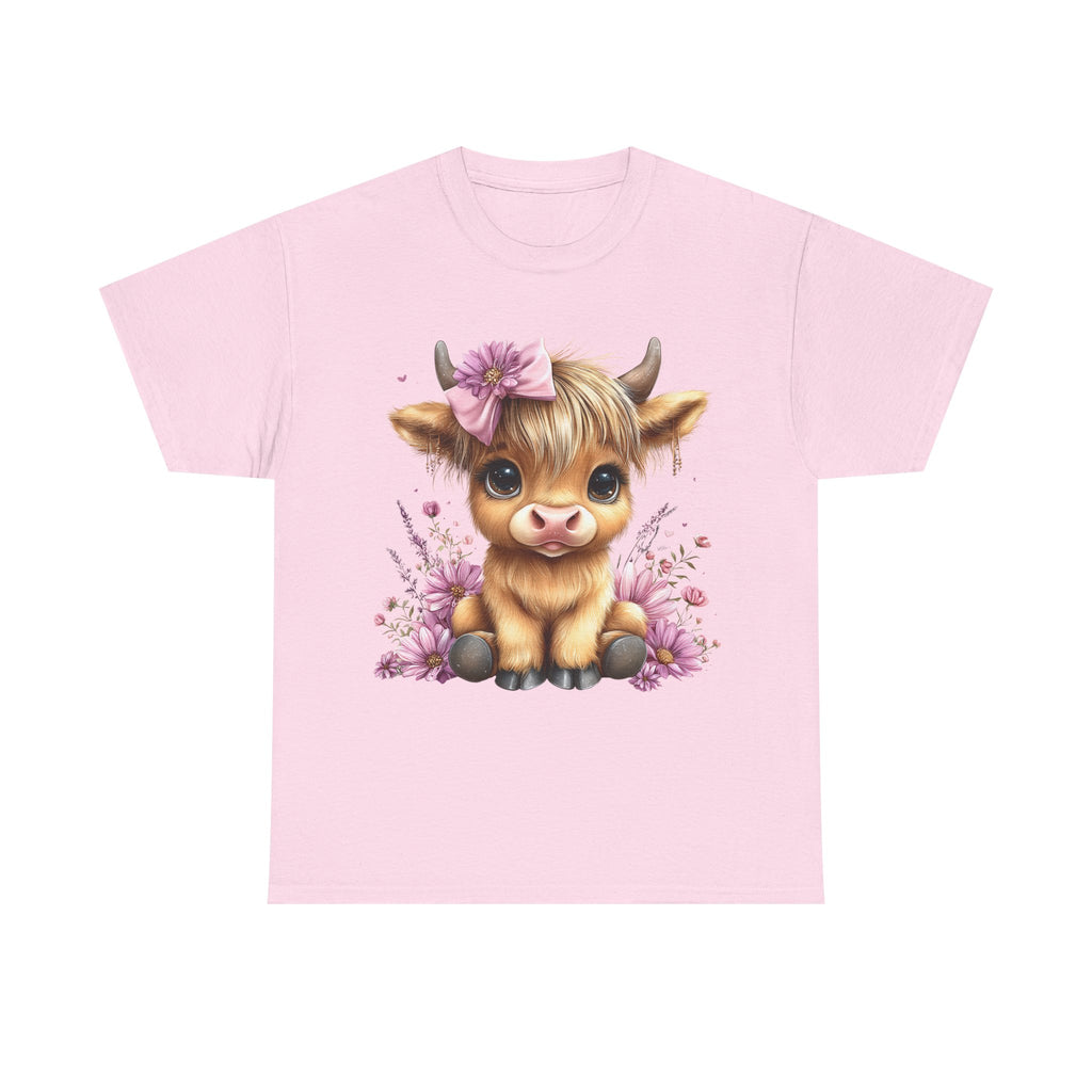 Cute Calf Tee — Adorable Floral Baby Cow Graphic T-Shirt