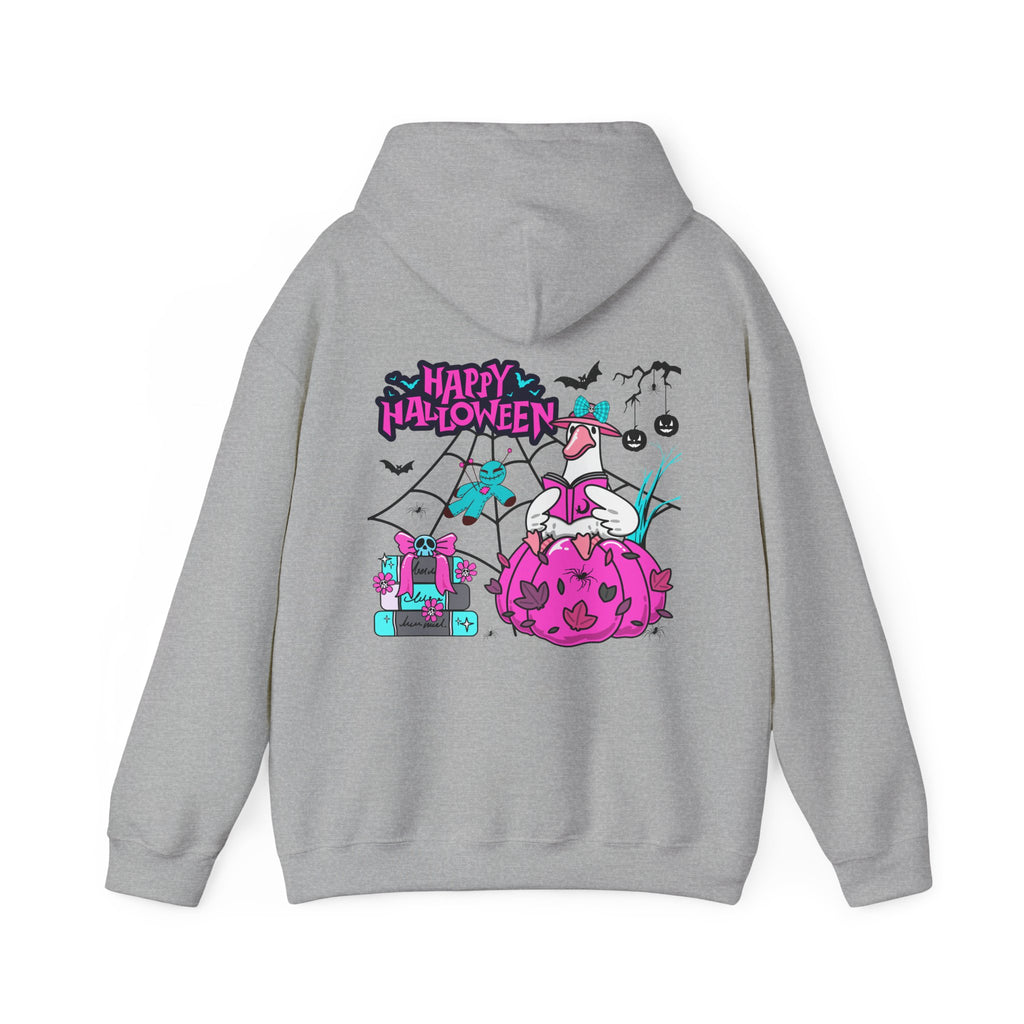 Halloween Kawaii Pumpkin Hoodie — "Happy Halloween" Cute Spooky Graphic
