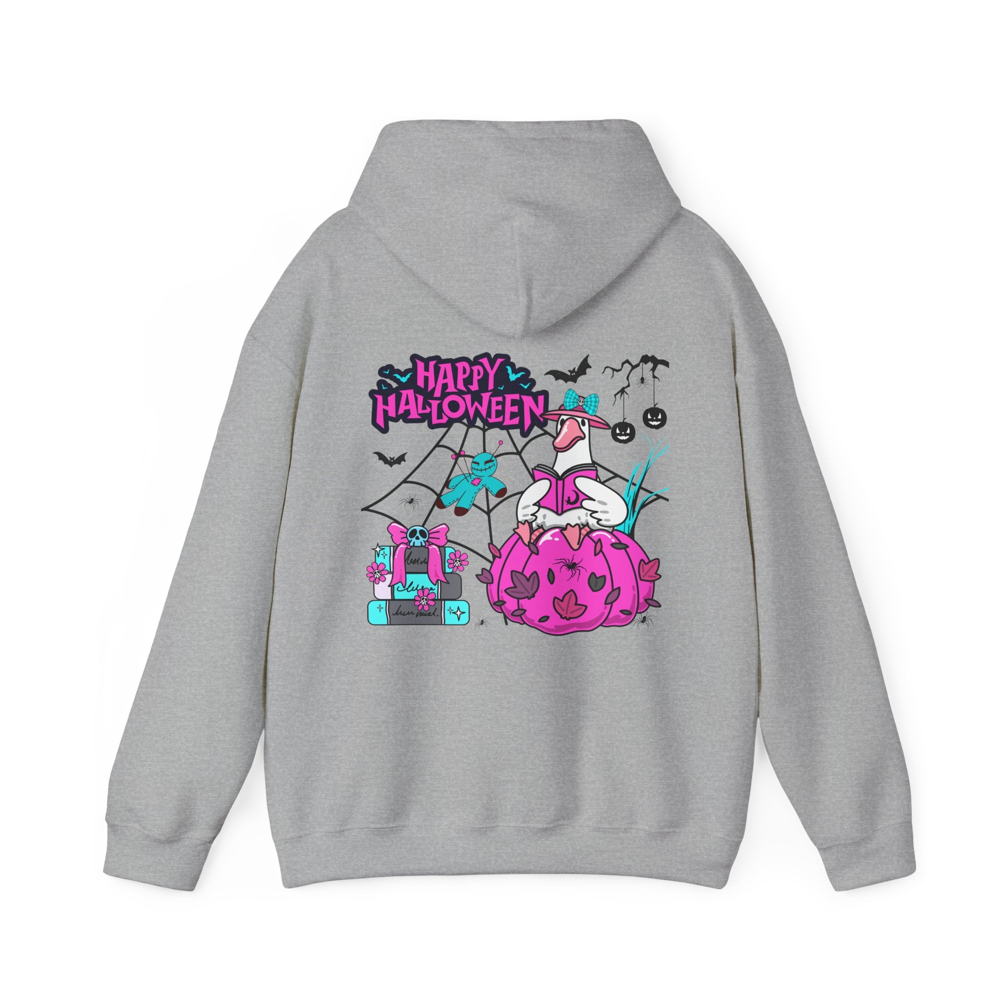 Halloween Kawaii Pumpkin Hoodie — "Happy Halloween" Cute Spooky Graphic