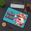 Glam Cow Desk Mat — "Too Glam to Give a Damn" Cute Pink Desk Pad