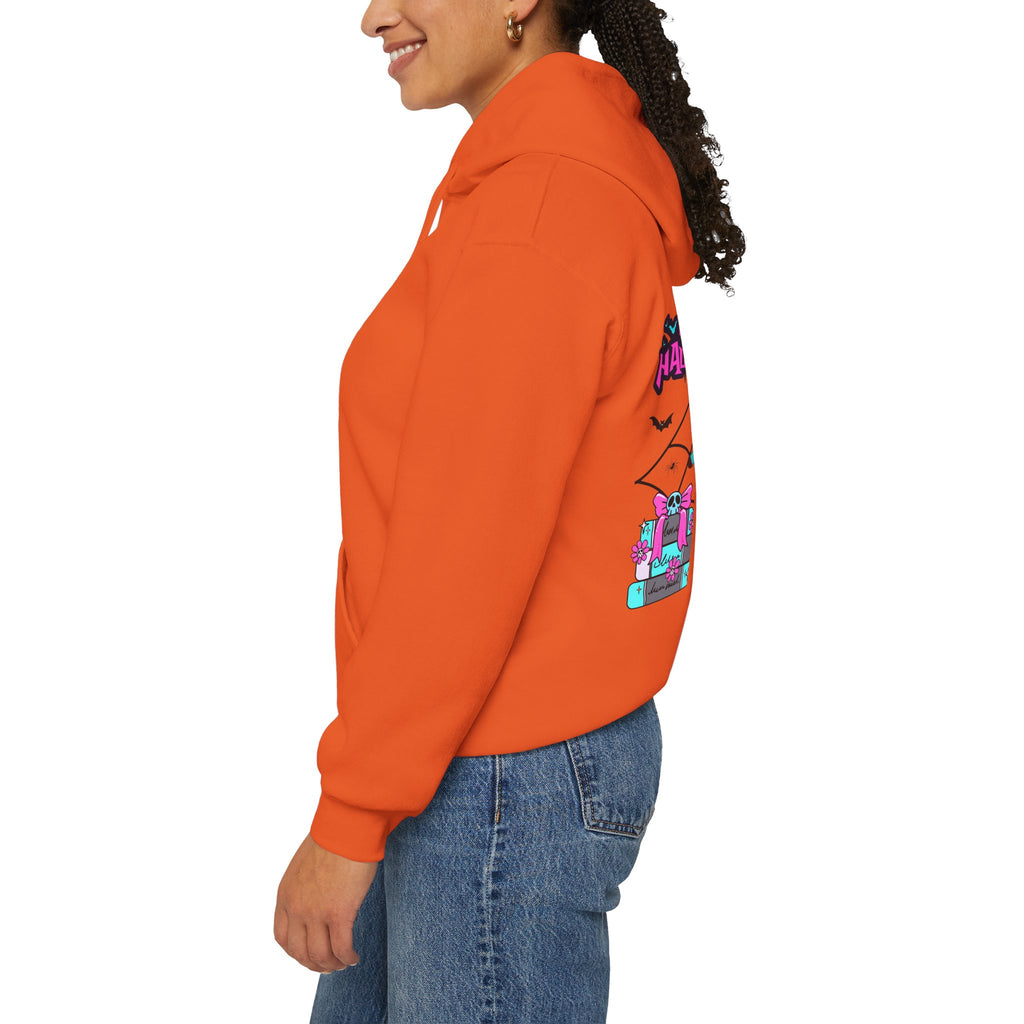 Halloween Kawaii Pumpkin Hoodie — "Happy Halloween" Cute Spooky Graphic