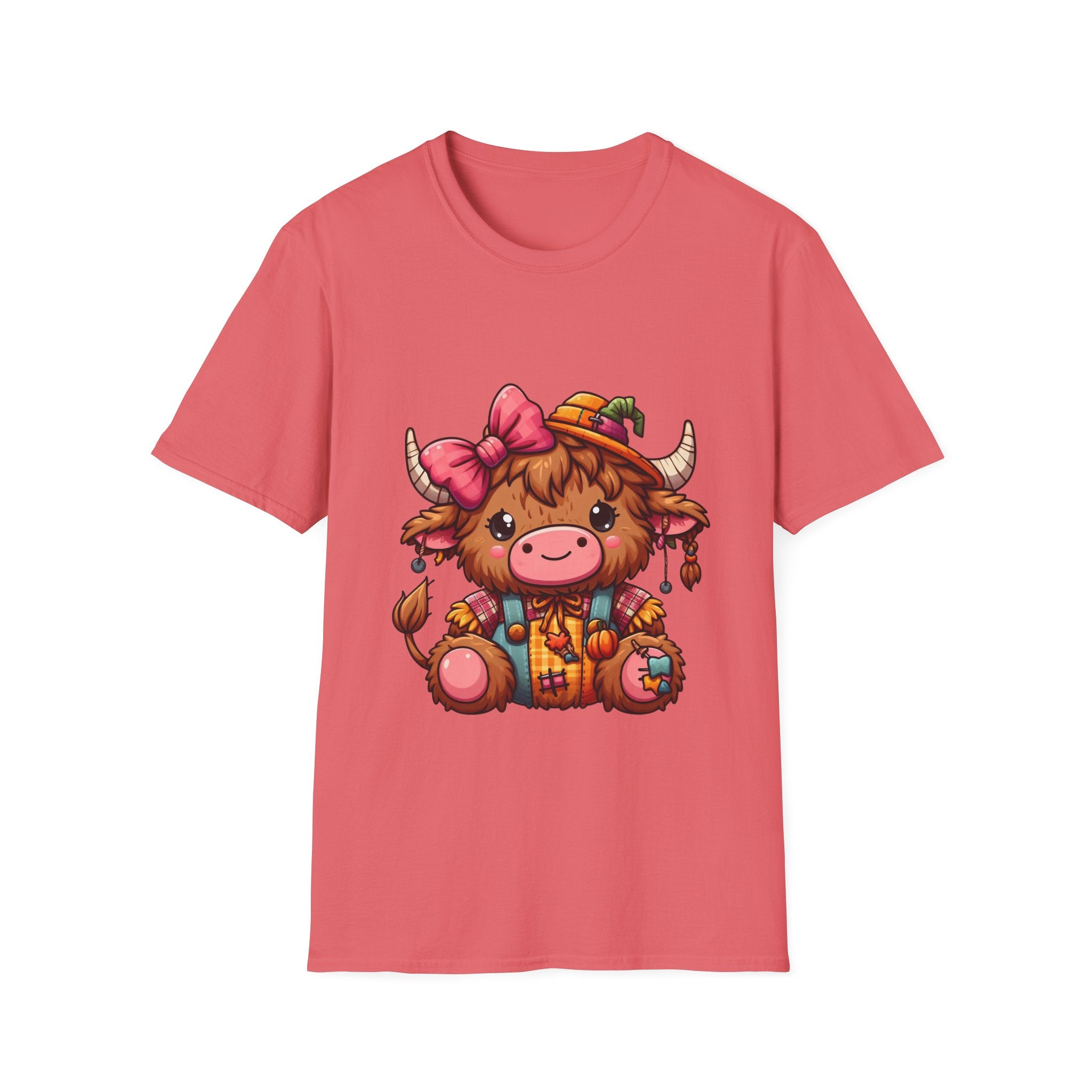 Cute Highland Cow Fall T-Shirt — Pumpkin Patch Baby Highland Cow Graphic Tee