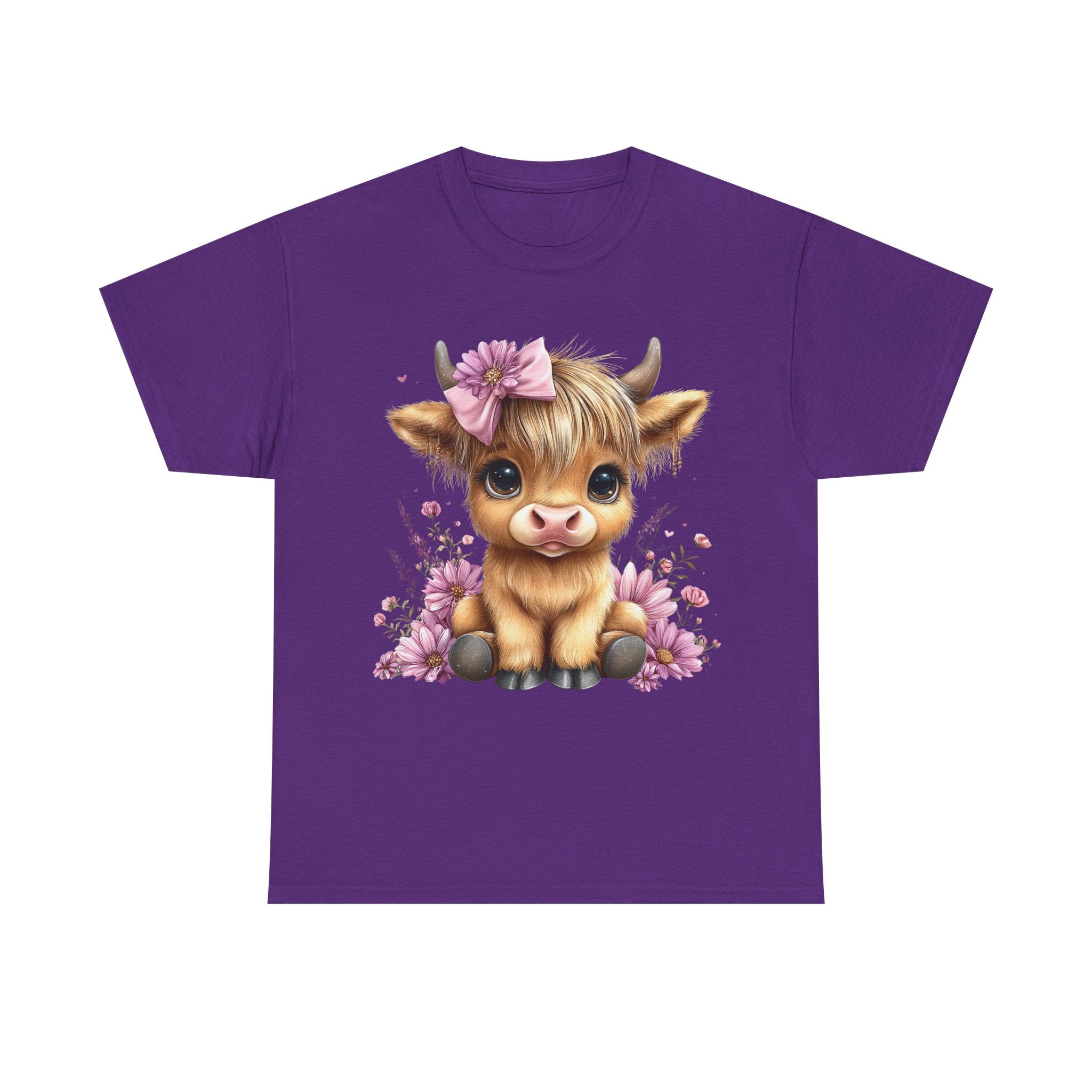 Cute Calf Tee — Adorable Floral Baby Cow Graphic T-Shirt