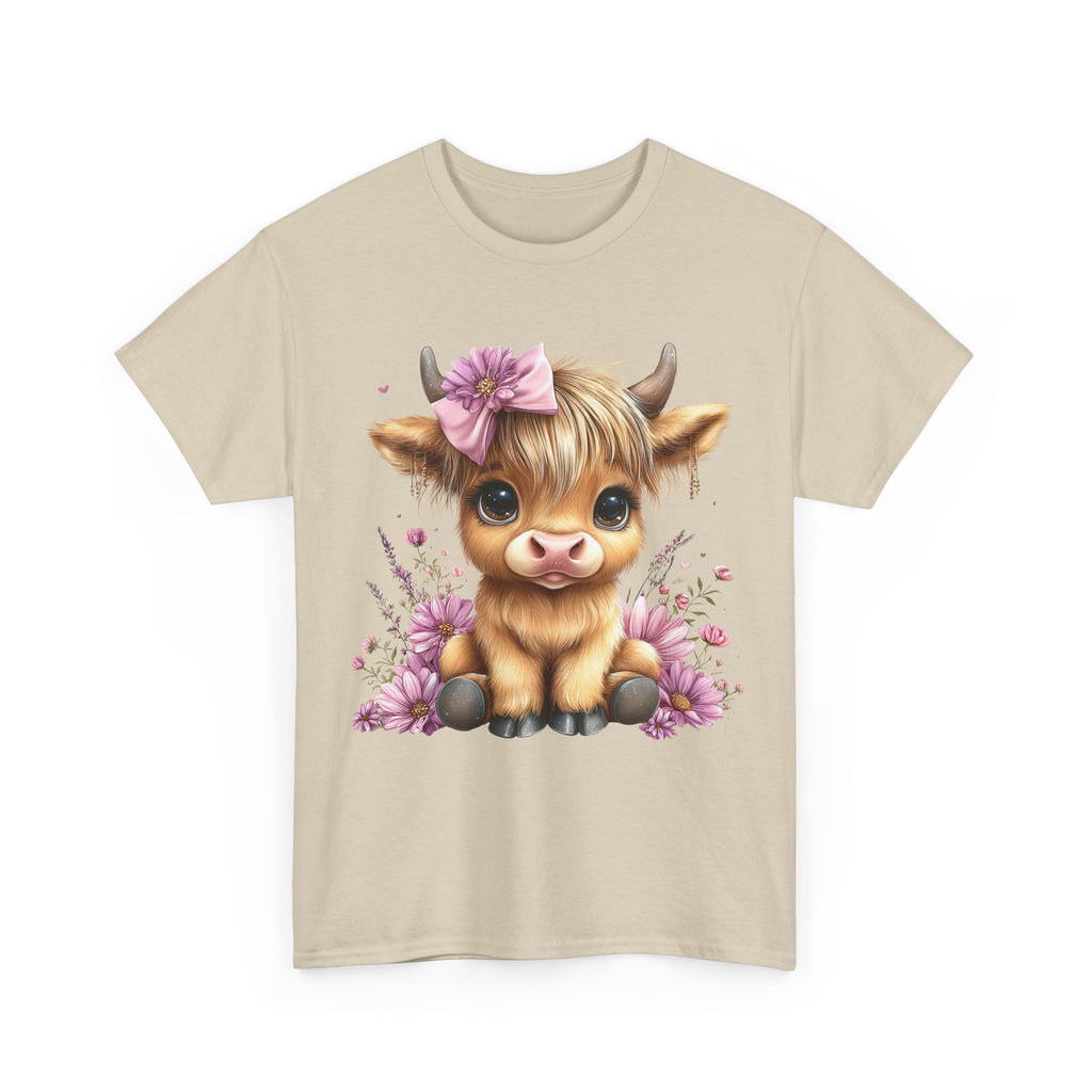 Cute Calf Tee — Adorable Floral Baby Cow Graphic T-Shirt