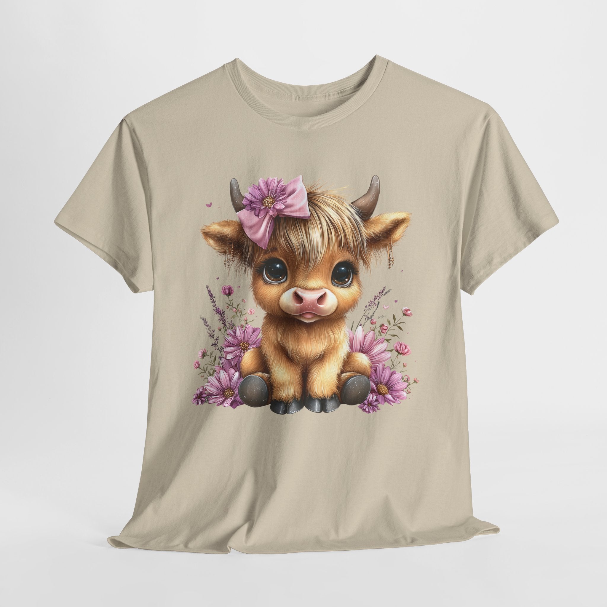 Cute Calf Tee — Adorable Floral Baby Cow Graphic T-Shirt