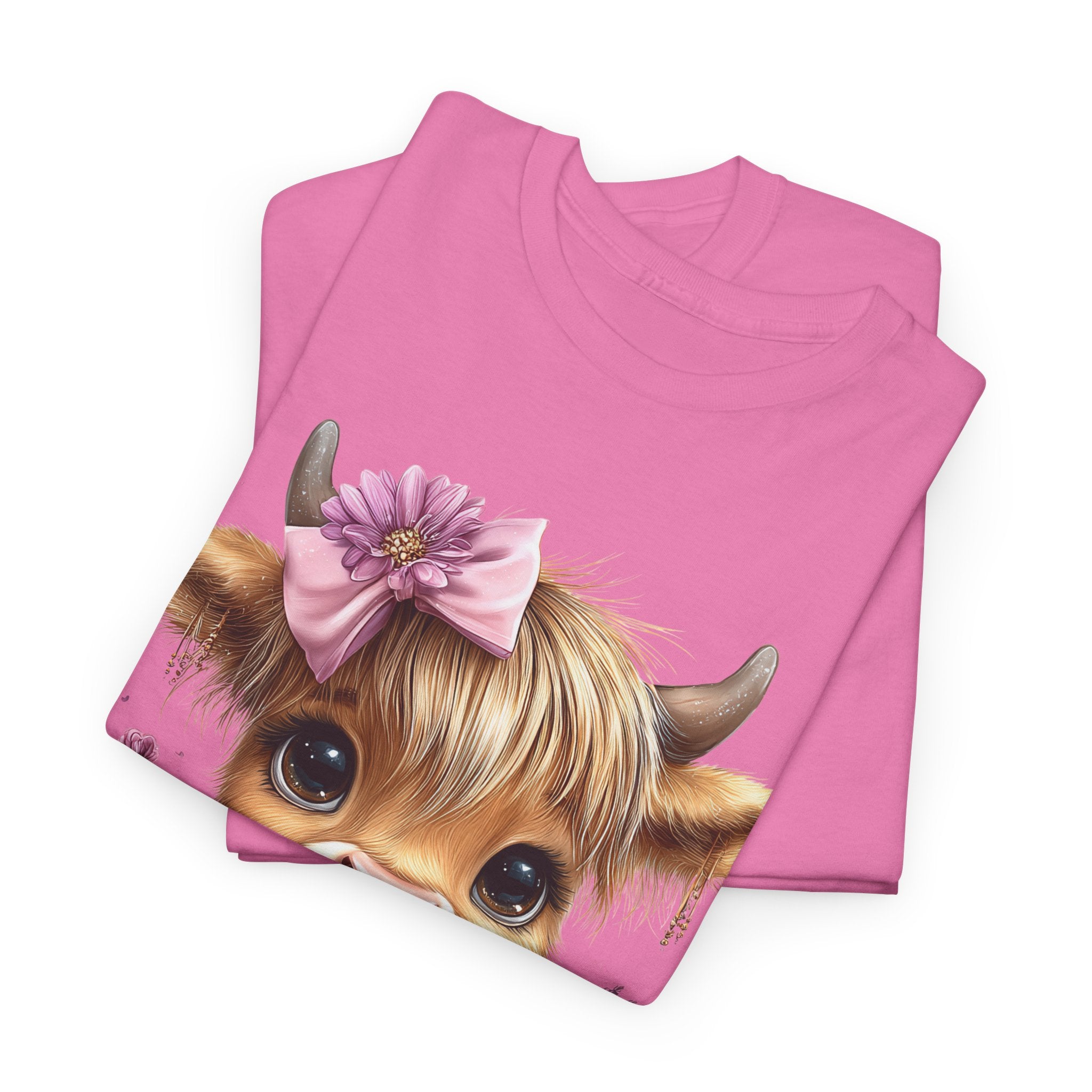Cute Calf Tee — Adorable Floral Baby Cow Graphic T-Shirt
