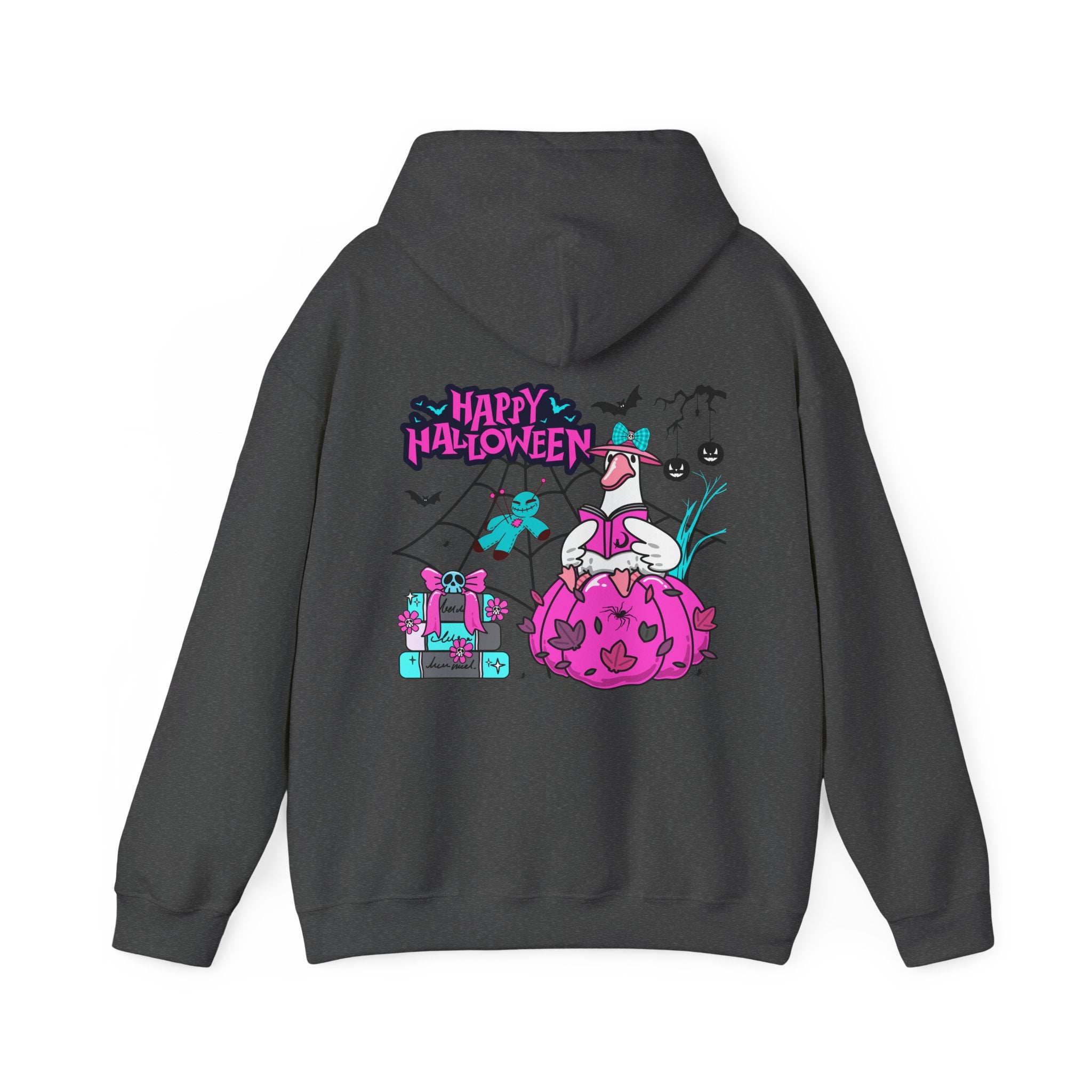 Halloween Kawaii Pumpkin Hoodie — "Happy Halloween" Cute Spooky Graphic