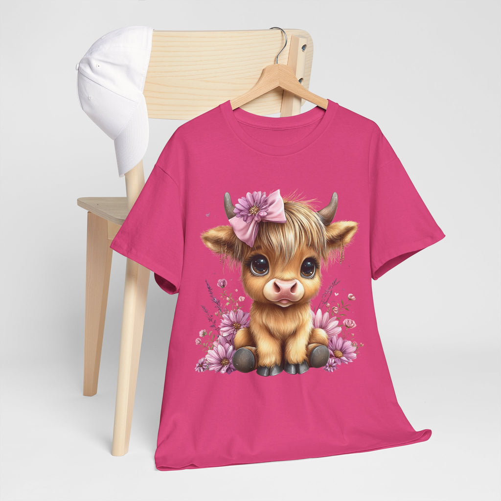 Cute Calf Tee — Adorable Floral Baby Cow Graphic T-Shirt