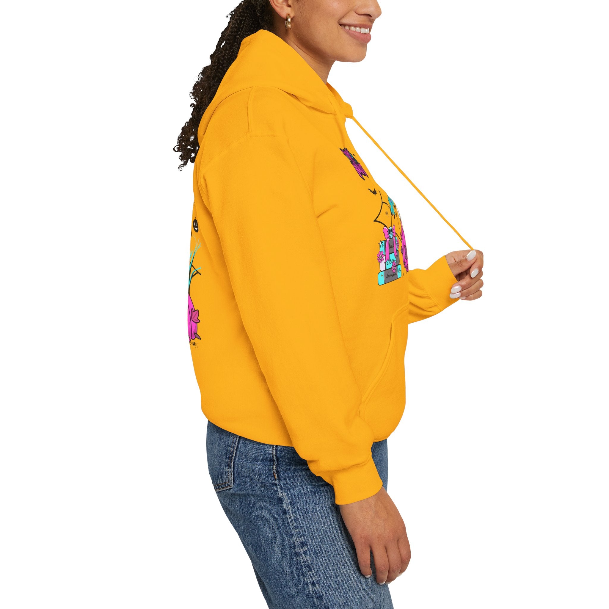 Halloween Kawaii Pumpkin Hoodie — "Happy Halloween" Cute Spooky Graphic