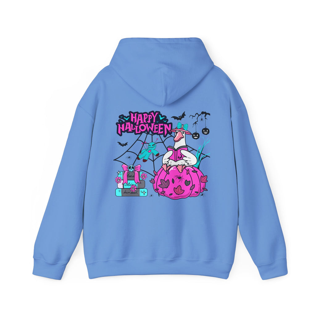 Halloween Kawaii Pumpkin Hoodie — "Happy Halloween" Cute Spooky Graphic