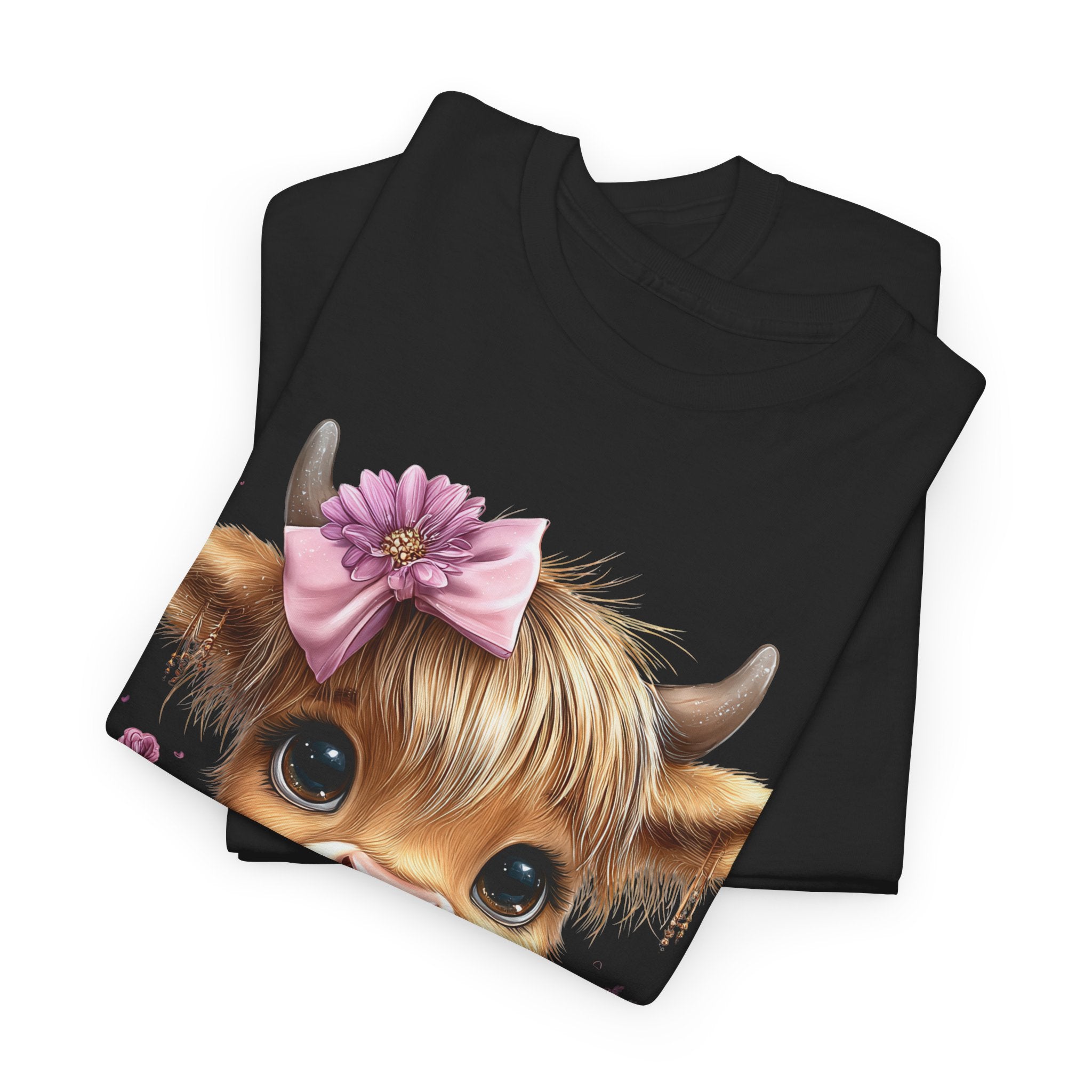 Cute Calf Tee — Adorable Floral Baby Cow Graphic T-Shirt
