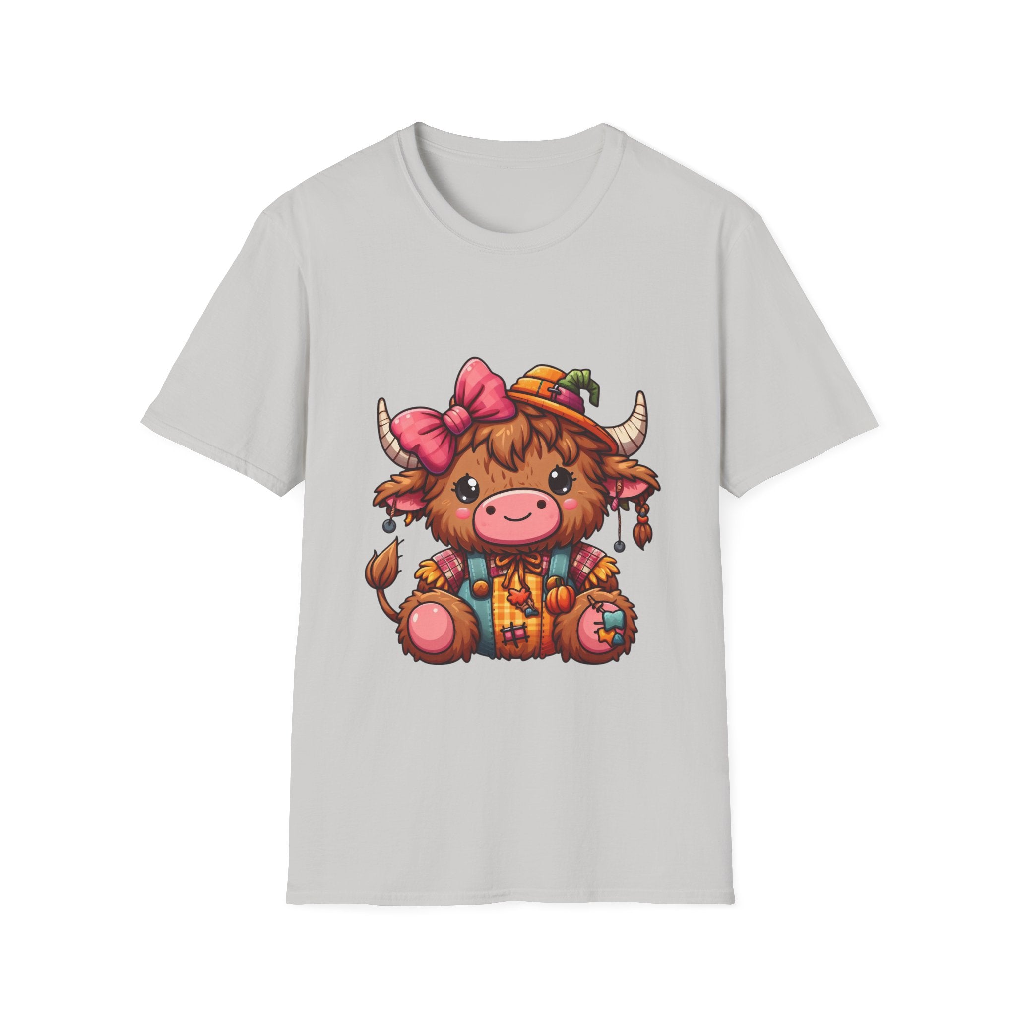 Cute Highland Cow Fall T-Shirt — Pumpkin Patch Baby Highland Cow Graphic Tee
