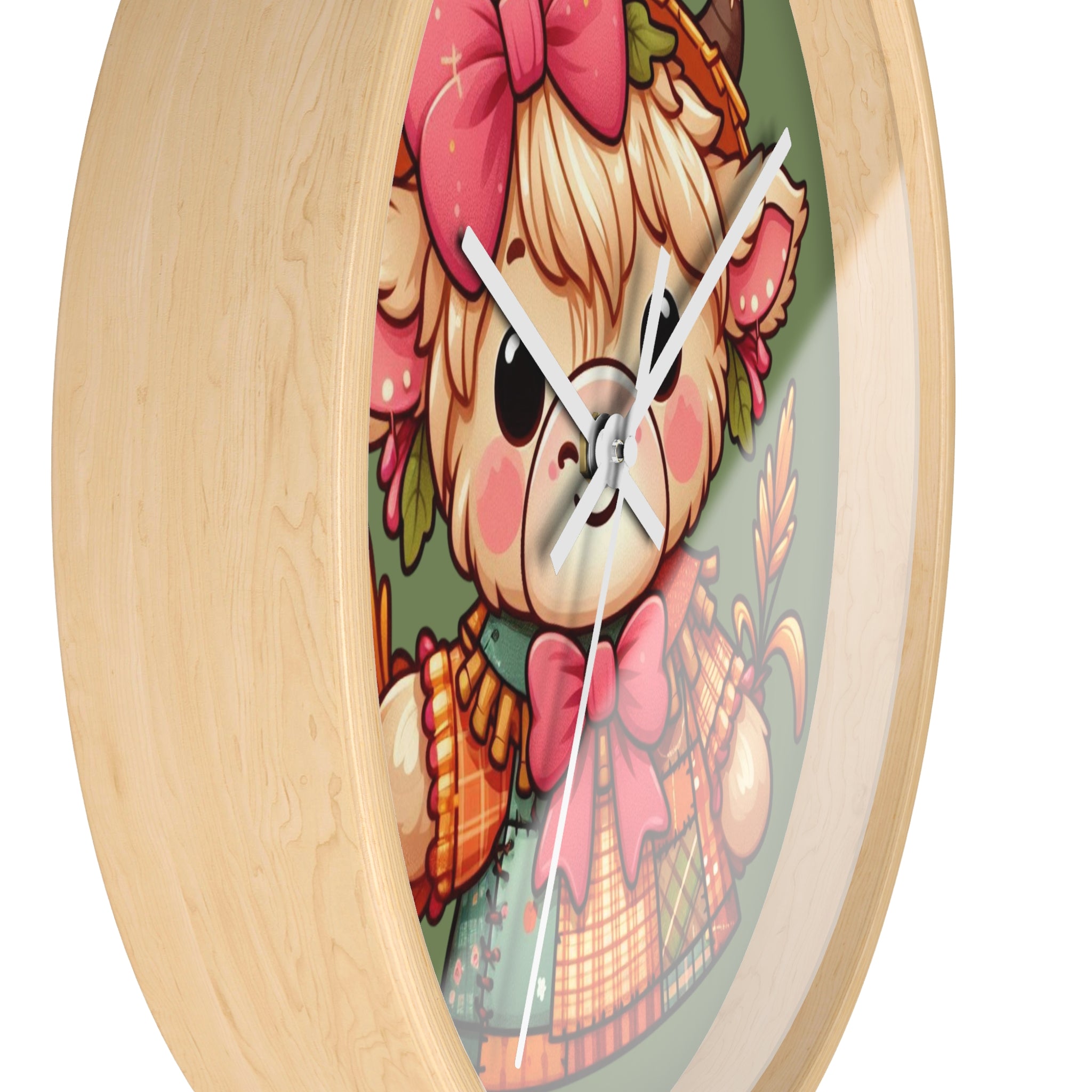 Autumn Alpaca Wall Clock — Cute Harvest Farmhouse Decor