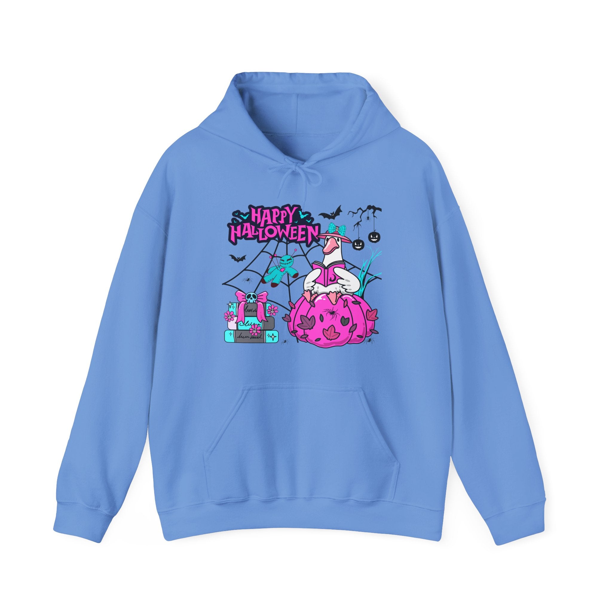 Halloween Kawaii Pumpkin Hoodie — "Happy Halloween" Cute Spooky Graphic