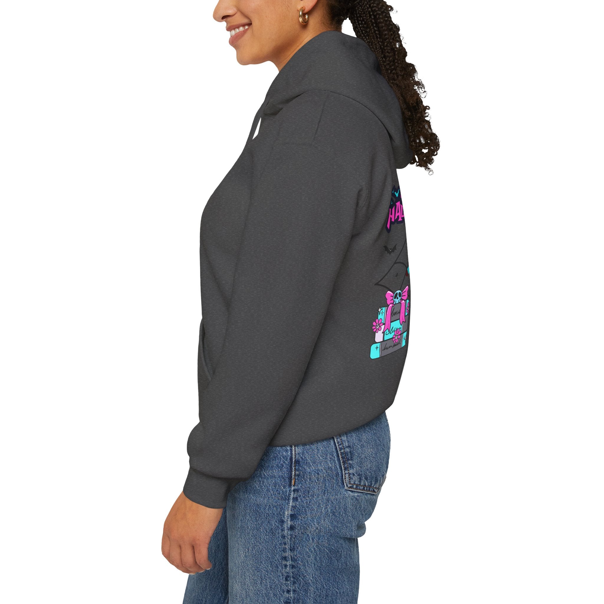 Halloween Kawaii Pumpkin Hoodie — "Happy Halloween" Cute Spooky Graphic