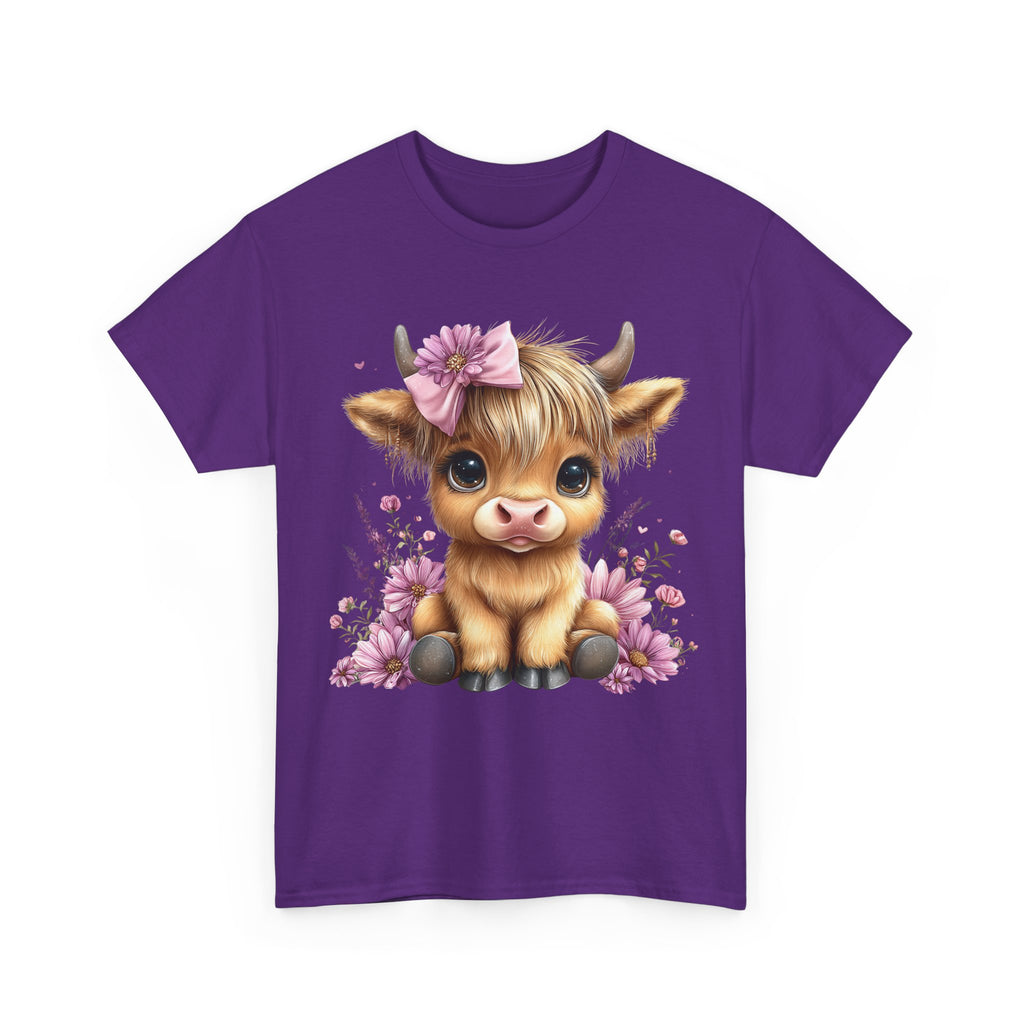 Cute Calf Tee — Adorable Floral Baby Cow Graphic T-Shirt