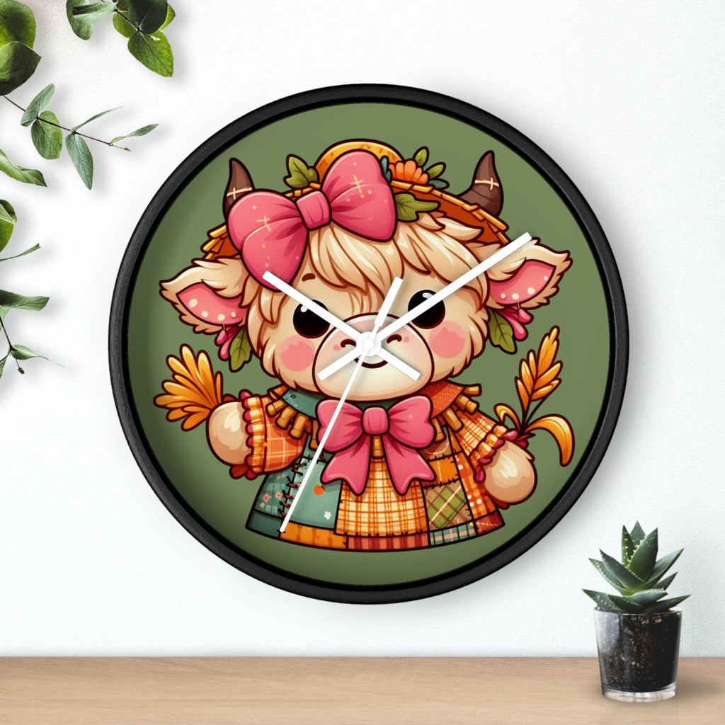 Autumn Alpaca Wall Clock — Cute Harvest Farmhouse Decor
