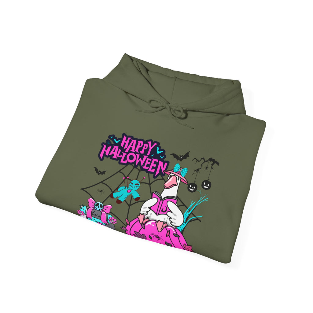 Halloween Kawaii Pumpkin Hoodie — "Happy Halloween" Cute Spooky Graphic