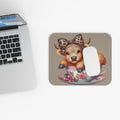 Highland Calf Teacup Mouse Pad — Cute Cow Desk Mat