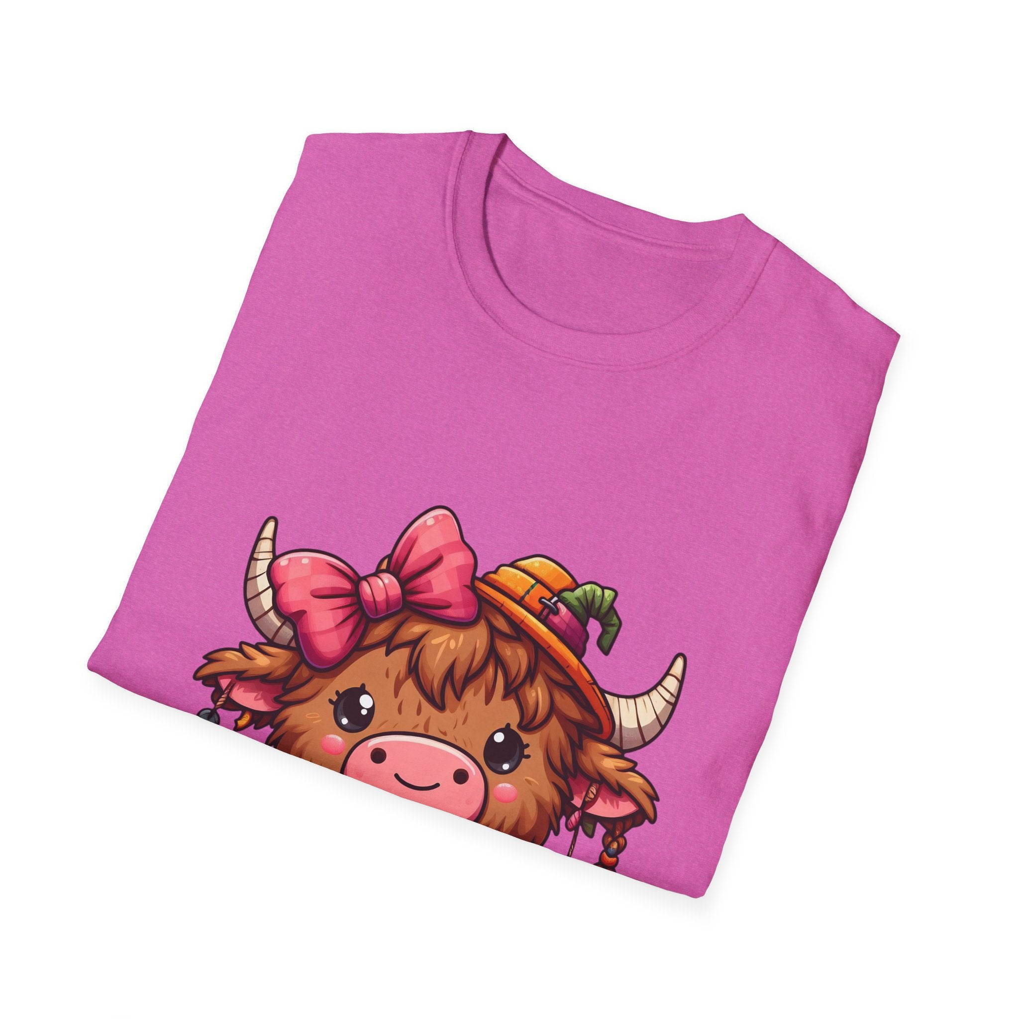 Cute Highland Cow Fall T-Shirt — Pumpkin Patch Baby Highland Cow Graphic Tee