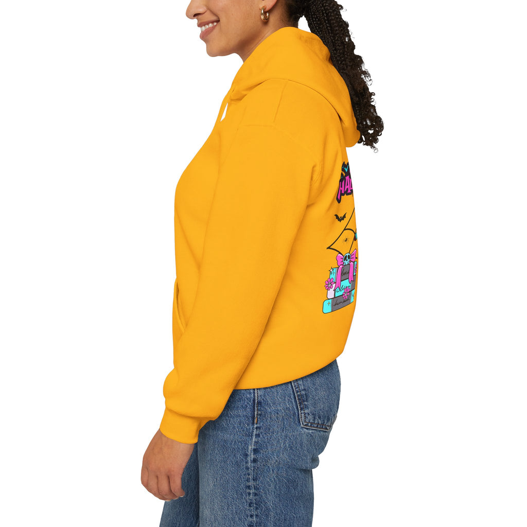 Halloween Kawaii Pumpkin Hoodie — "Happy Halloween" Cute Spooky Graphic