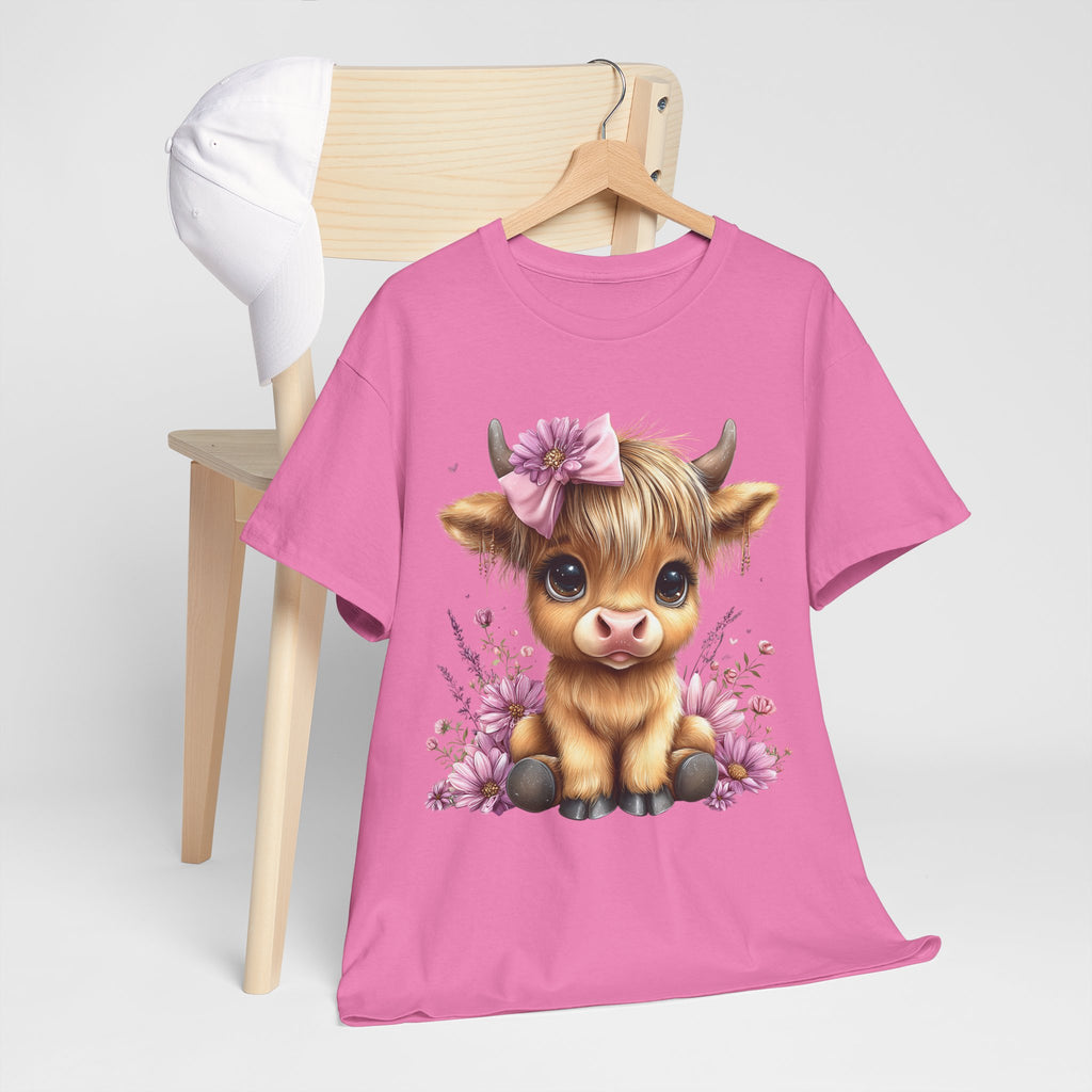 Cute Calf Tee — Adorable Floral Baby Cow Graphic T-Shirt